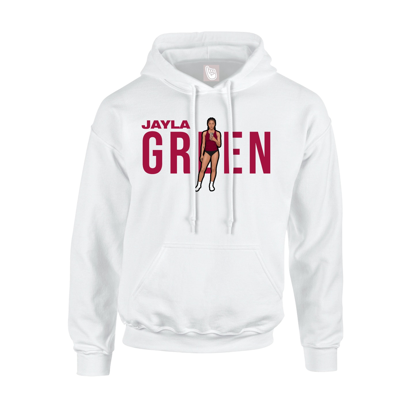 Youth Hoodie — Player Name in White