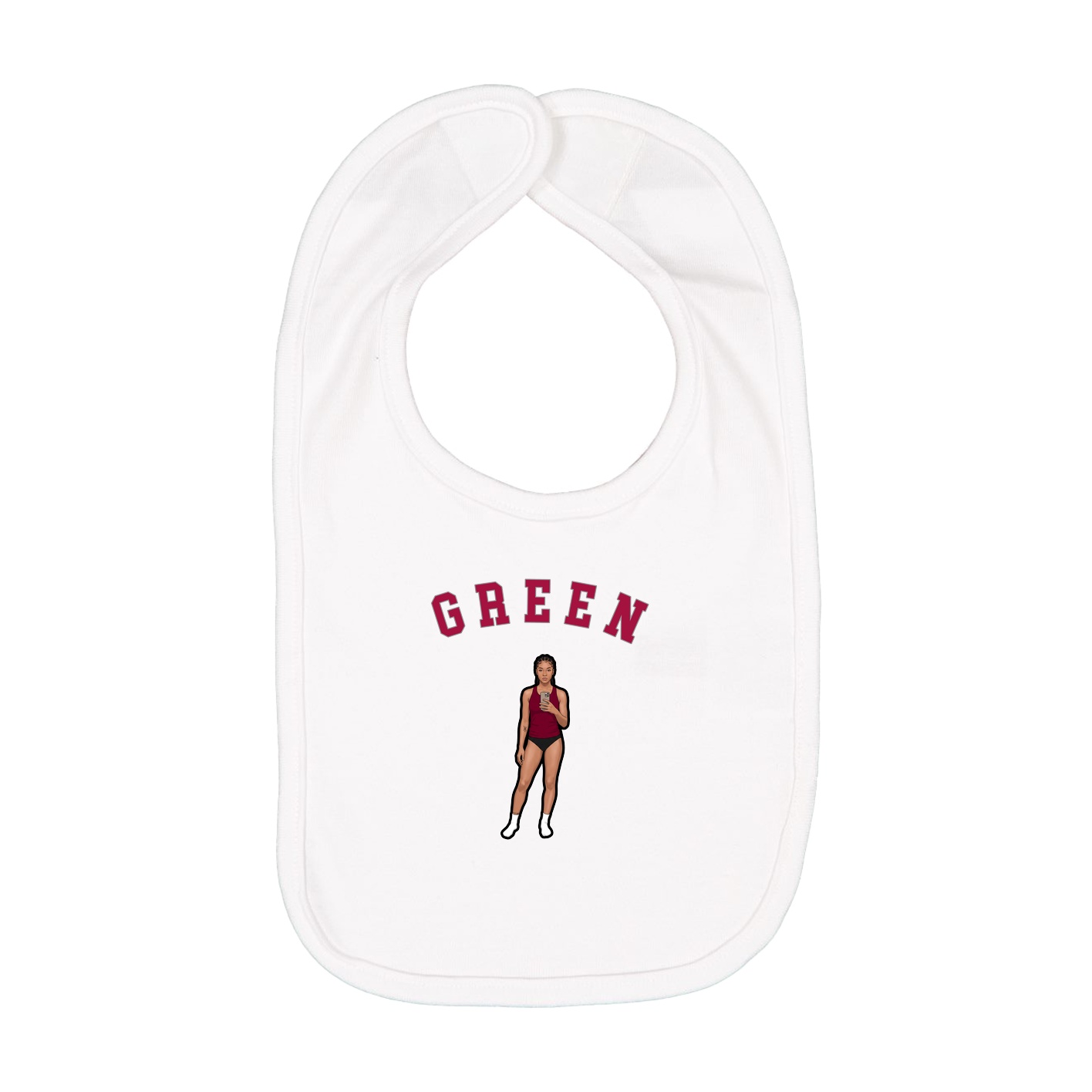 Infant Bib — Shirsey Arch in White