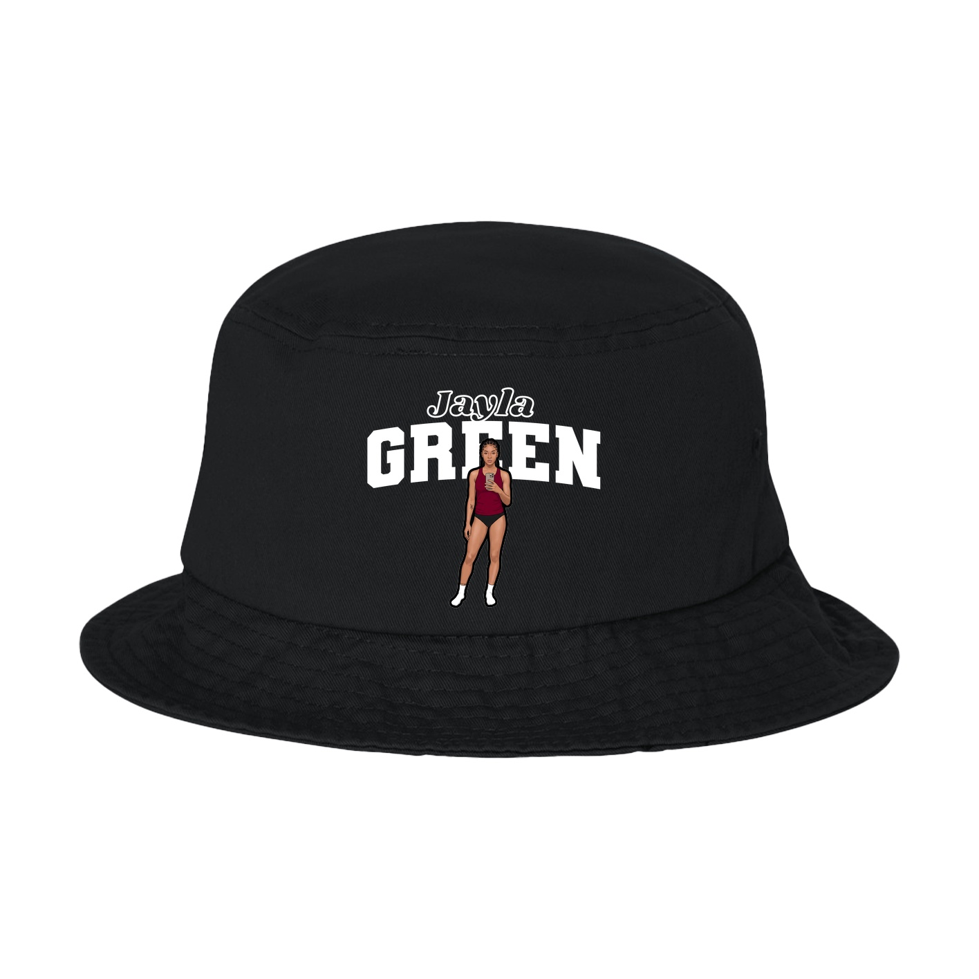 Bucket Cap — Name Arch in Black