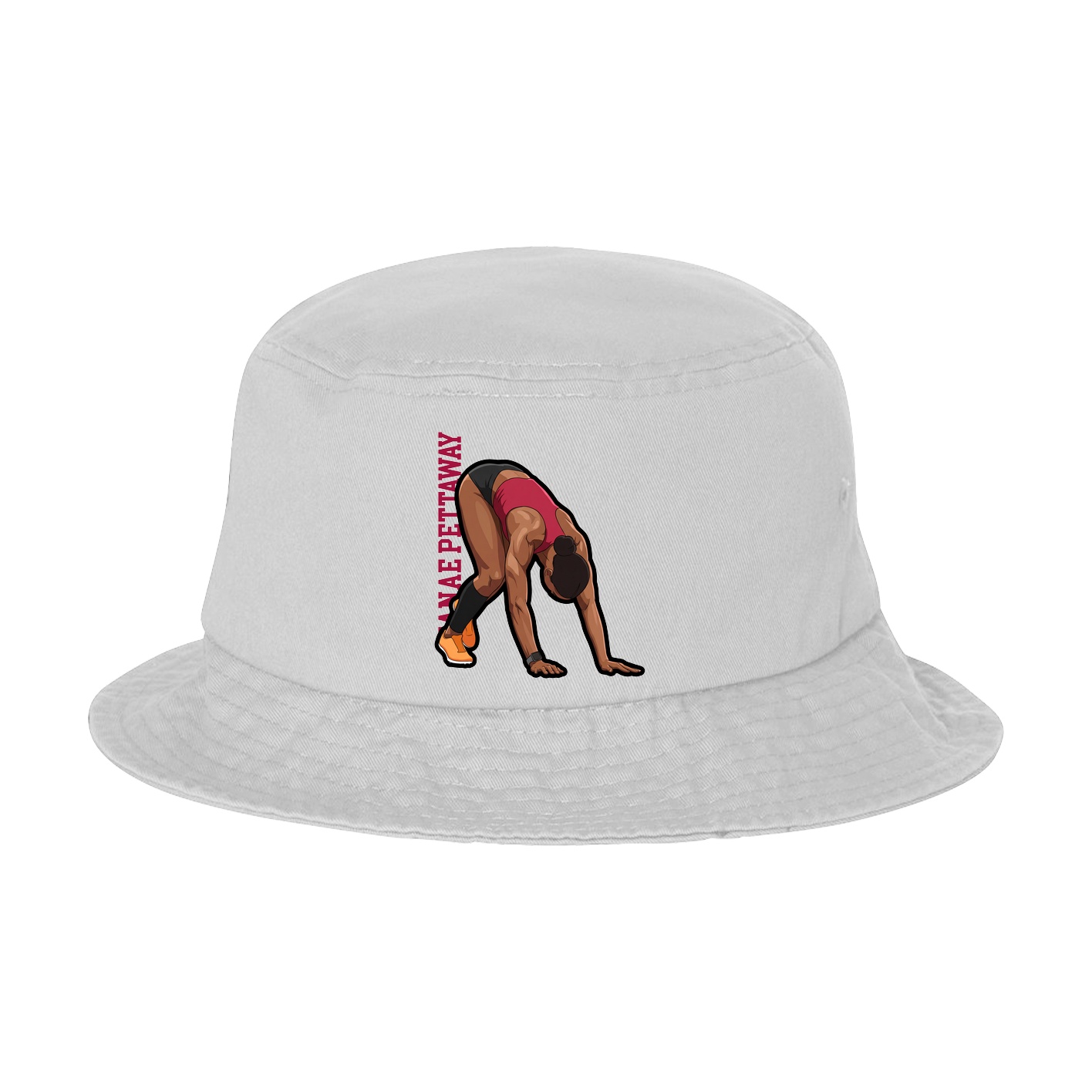 Bucket Cap — Name Vertical in White