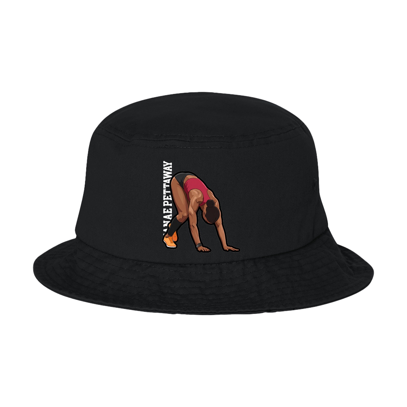 Bucket Cap — Name Vertical in Black