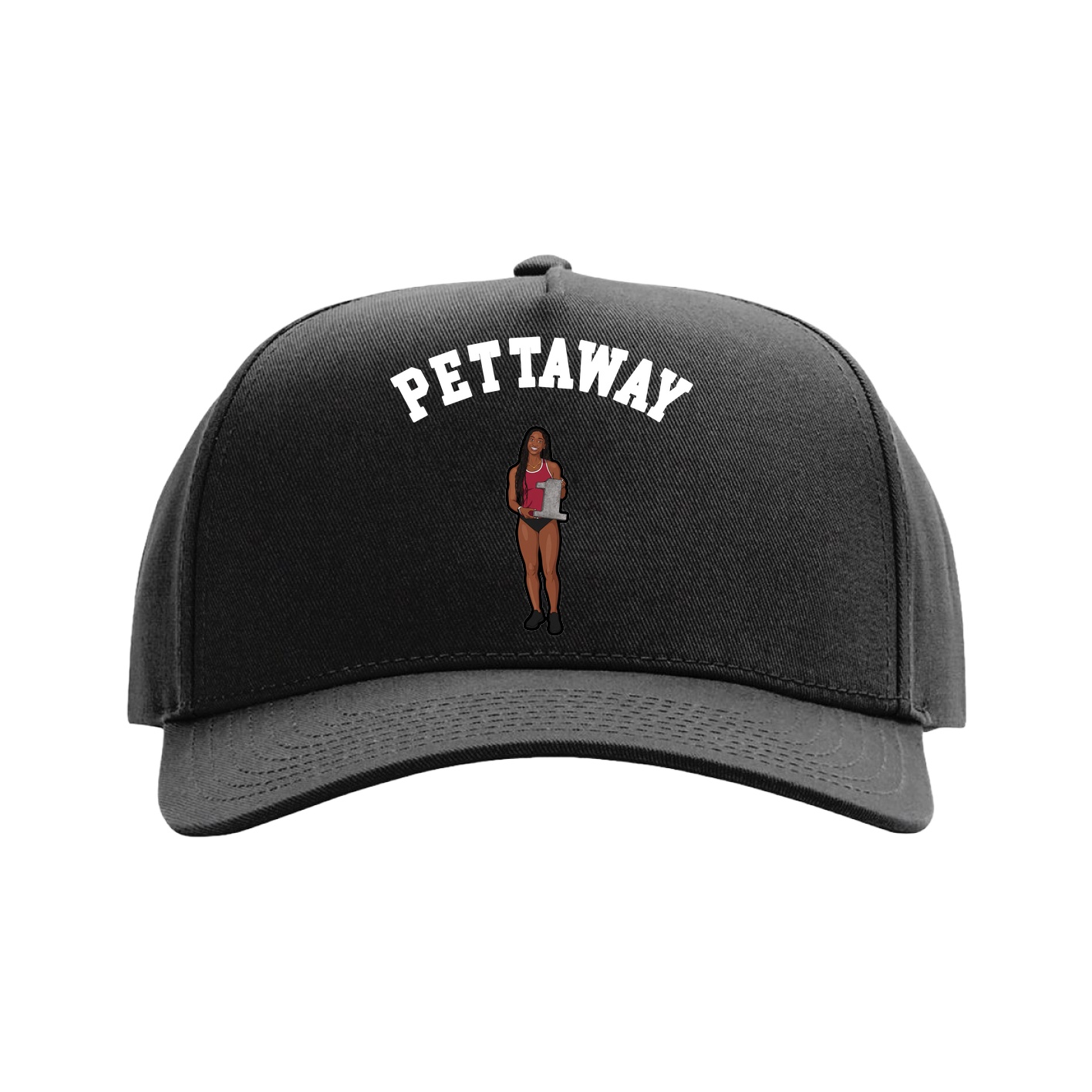 Full Fabric Five-Panel Champ Cap — Shirsey Arch in Black