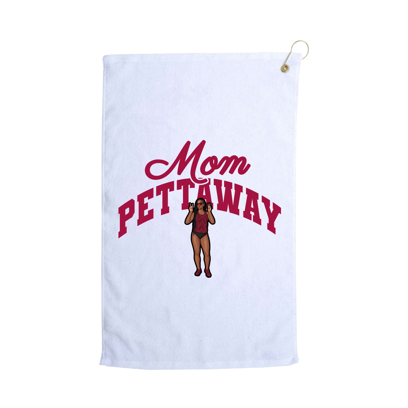 Golf Towel — Mothers Day Arch in White