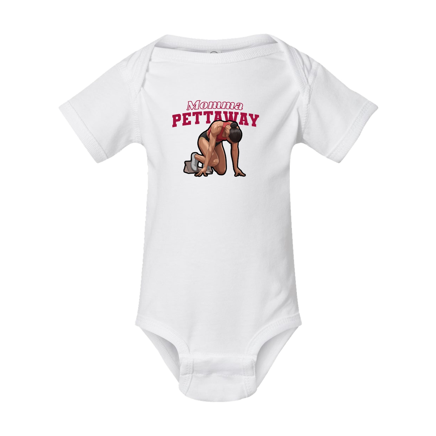 Baby Onesie — Mothers Day Block in White