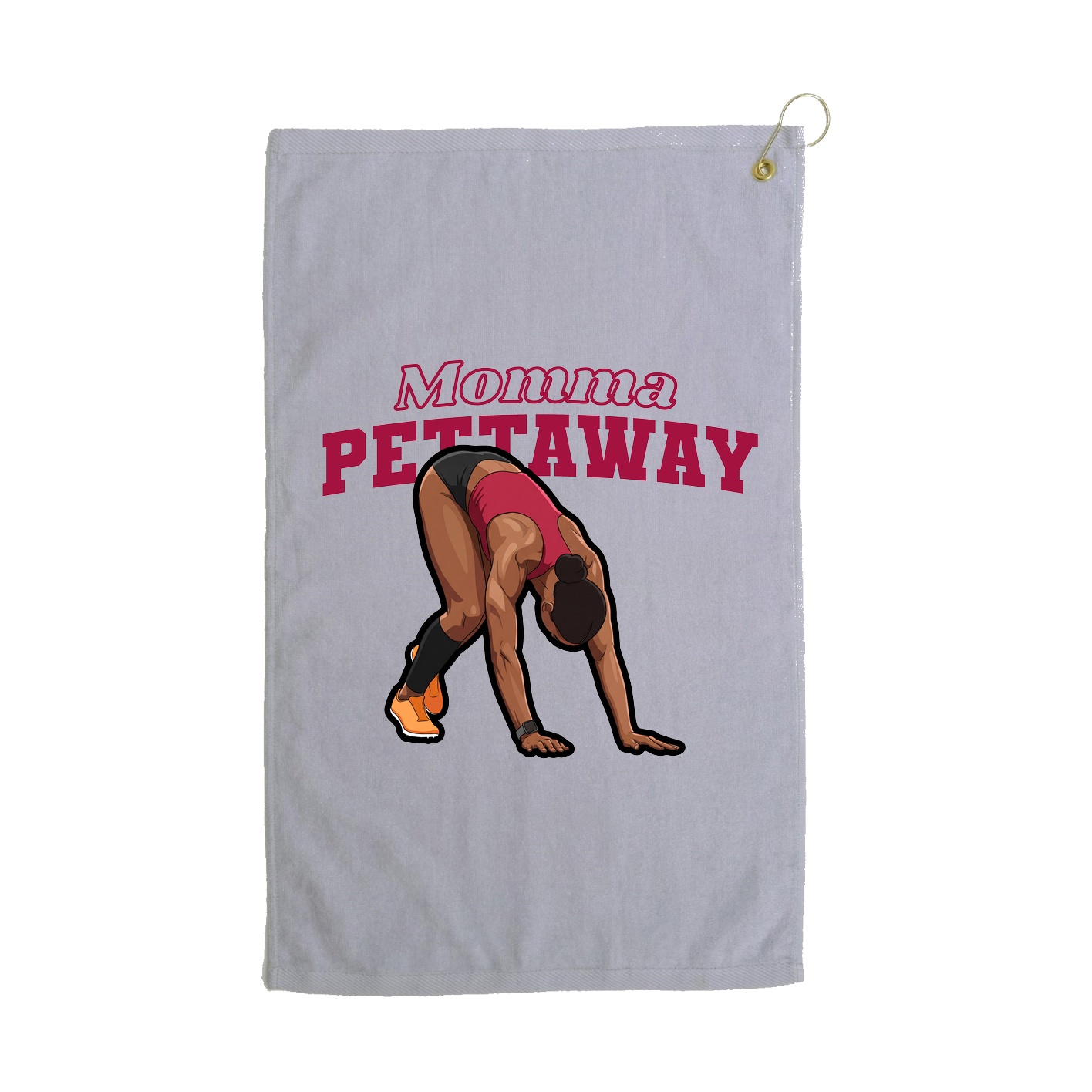 Golf Towel — Mothers Day Block in Grey
