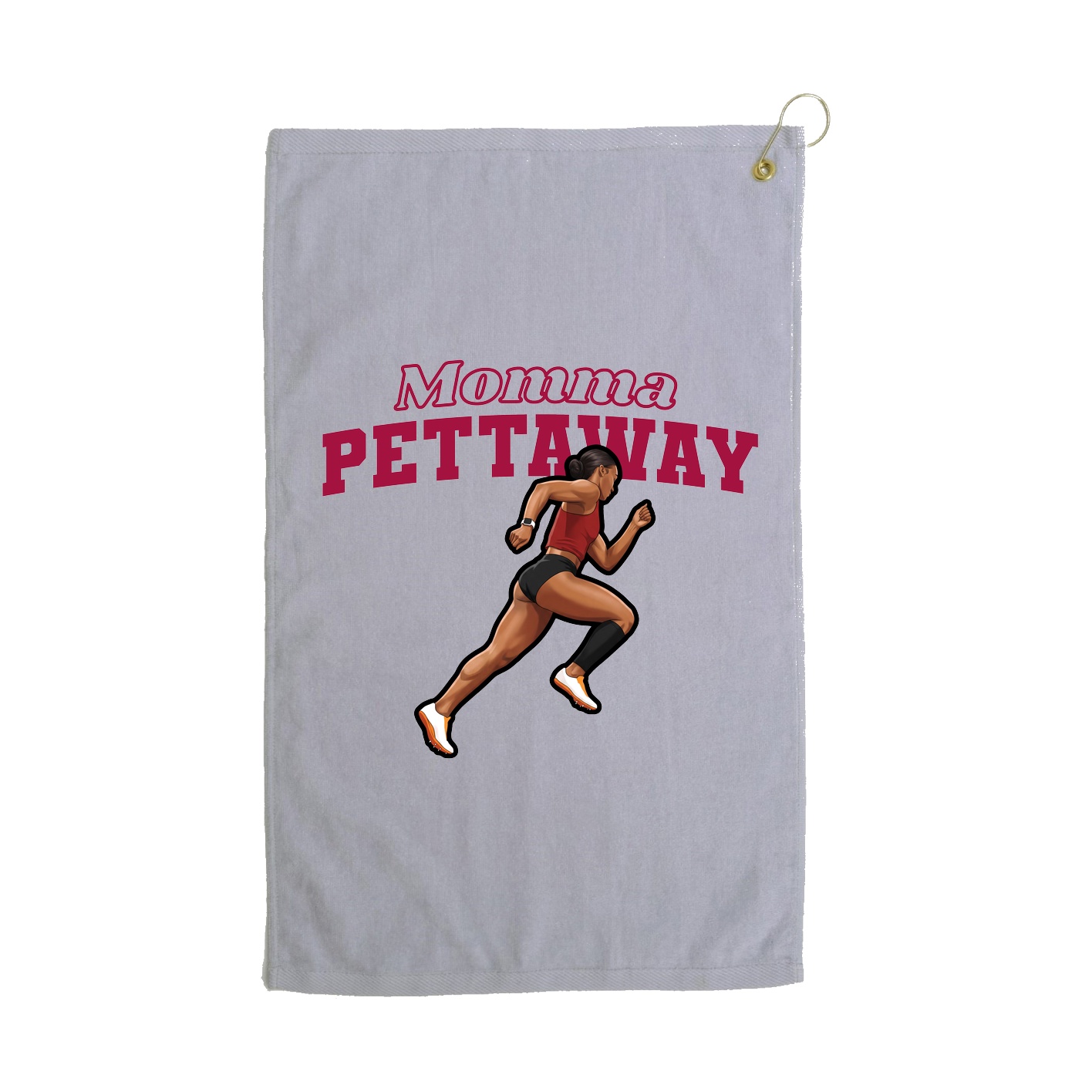 Golf Towel — Mothers Day Block in Grey