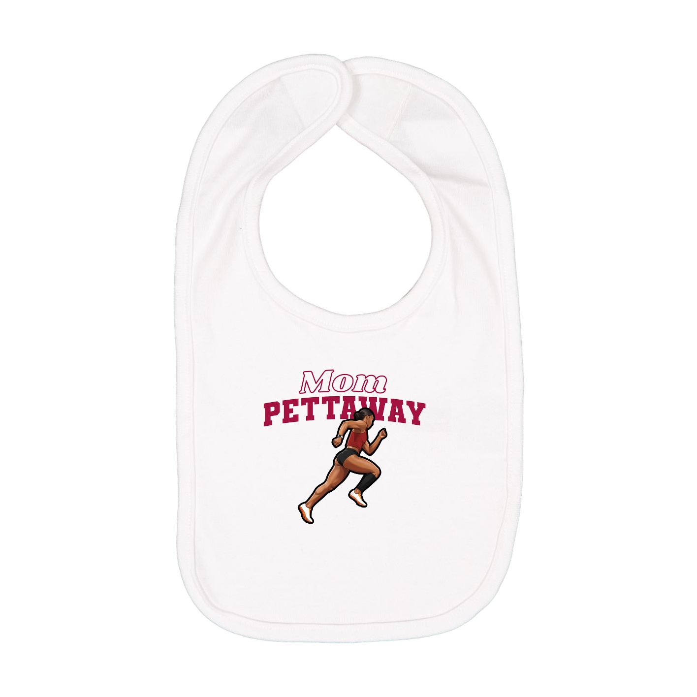 Infant Bib — Mothers Day Block in White