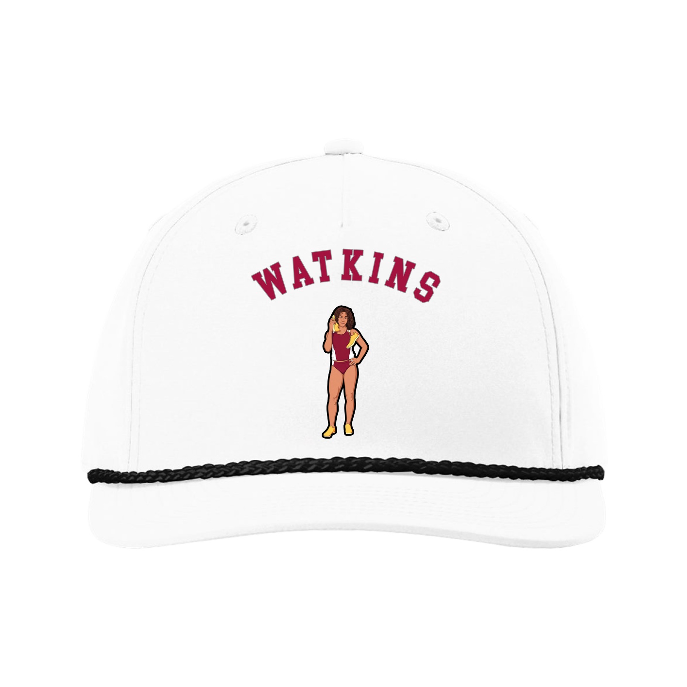 Five-Panel Classic Rope Cap — Shirsey Arch in White