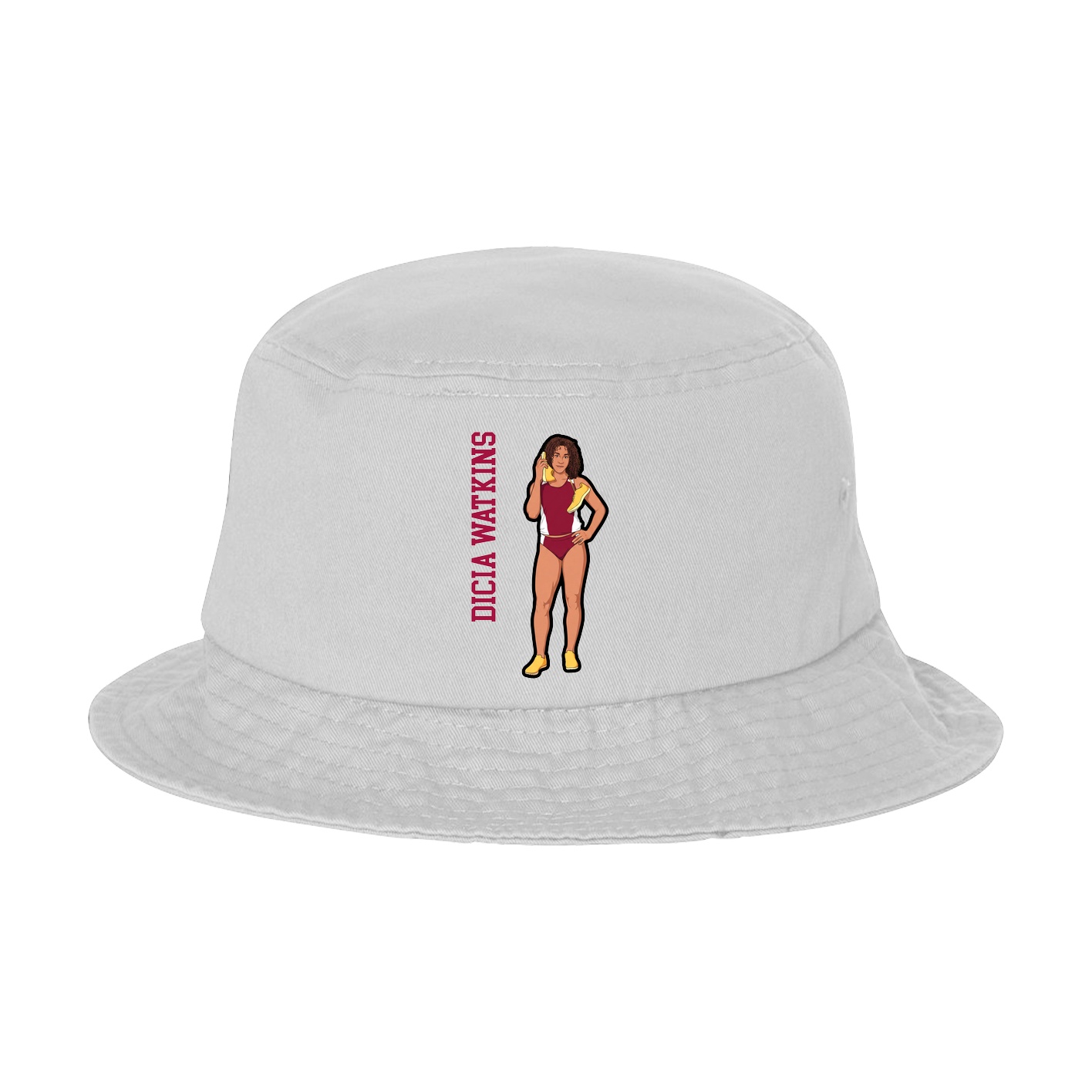 Bucket Cap — Name Vertical in White