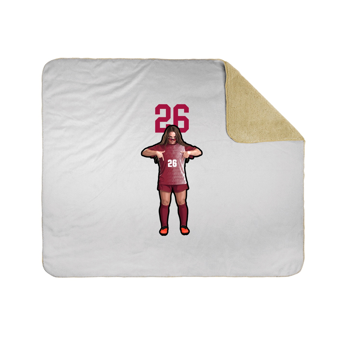 Throw Blanket — Number Top in White