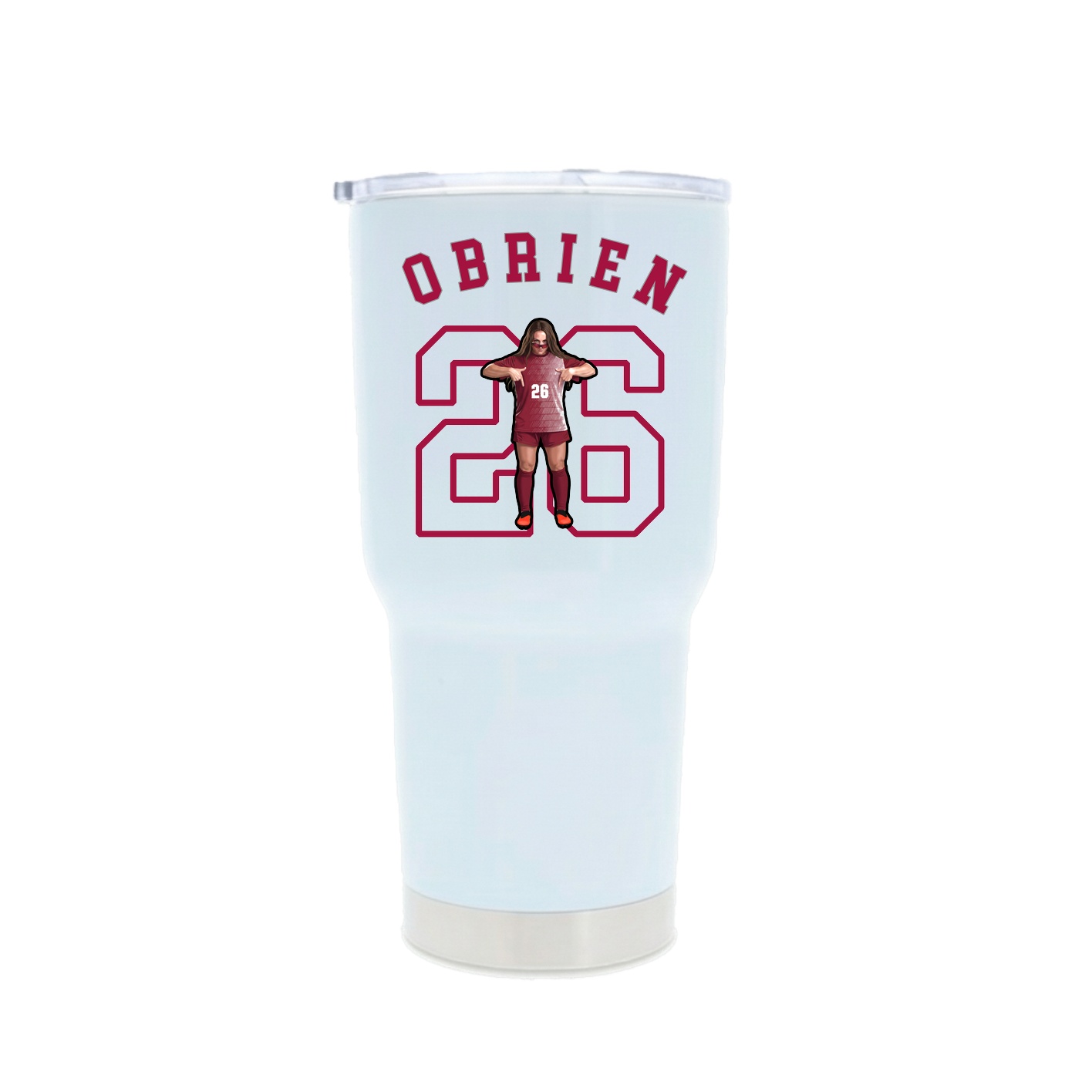 30oz Stainless Steel Tumbler — Shirsey Arch in White