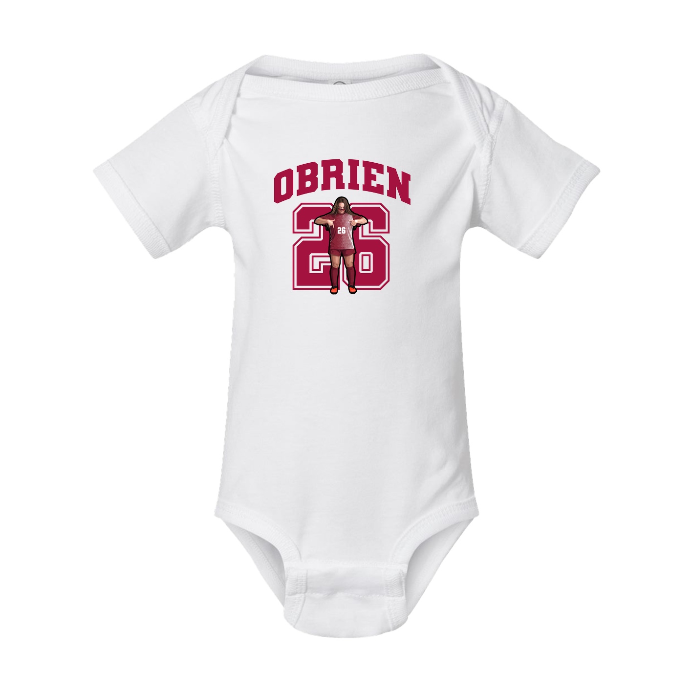 Baby Onesie — Number in White