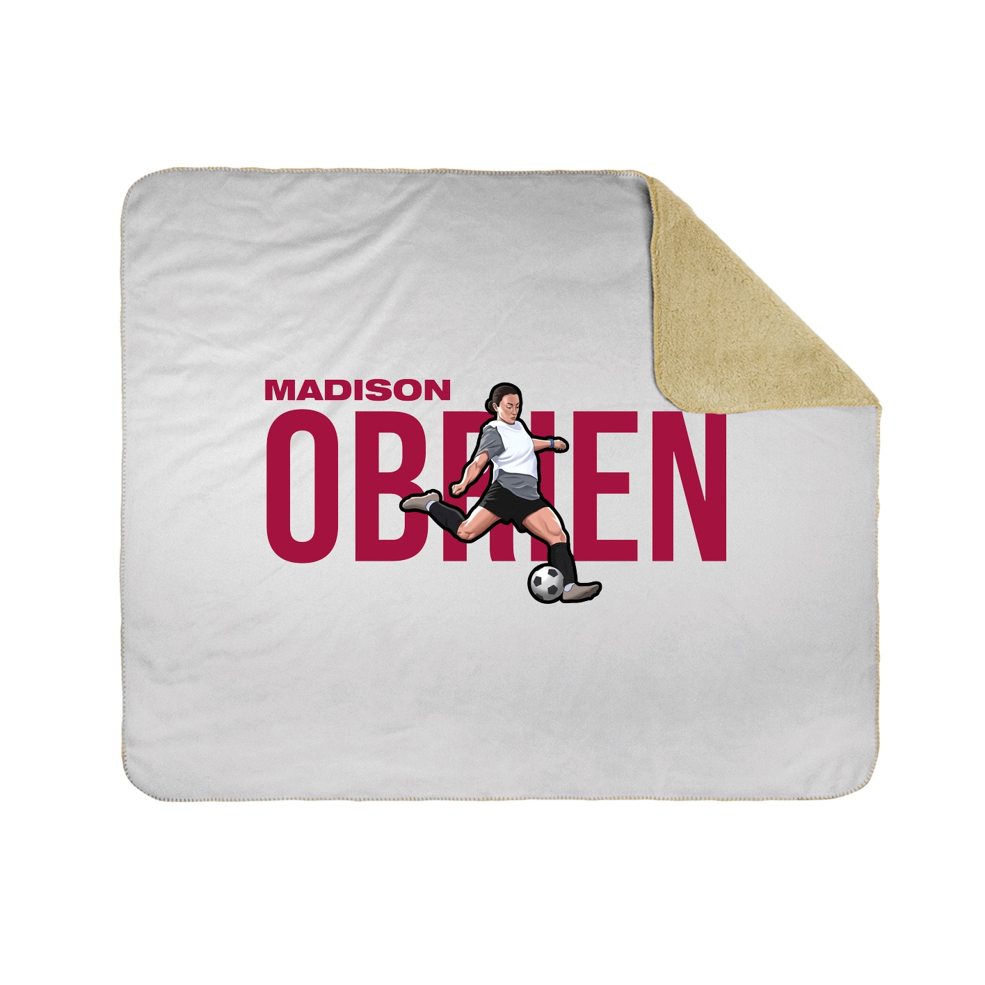 Throw Blanket — Player Name in White