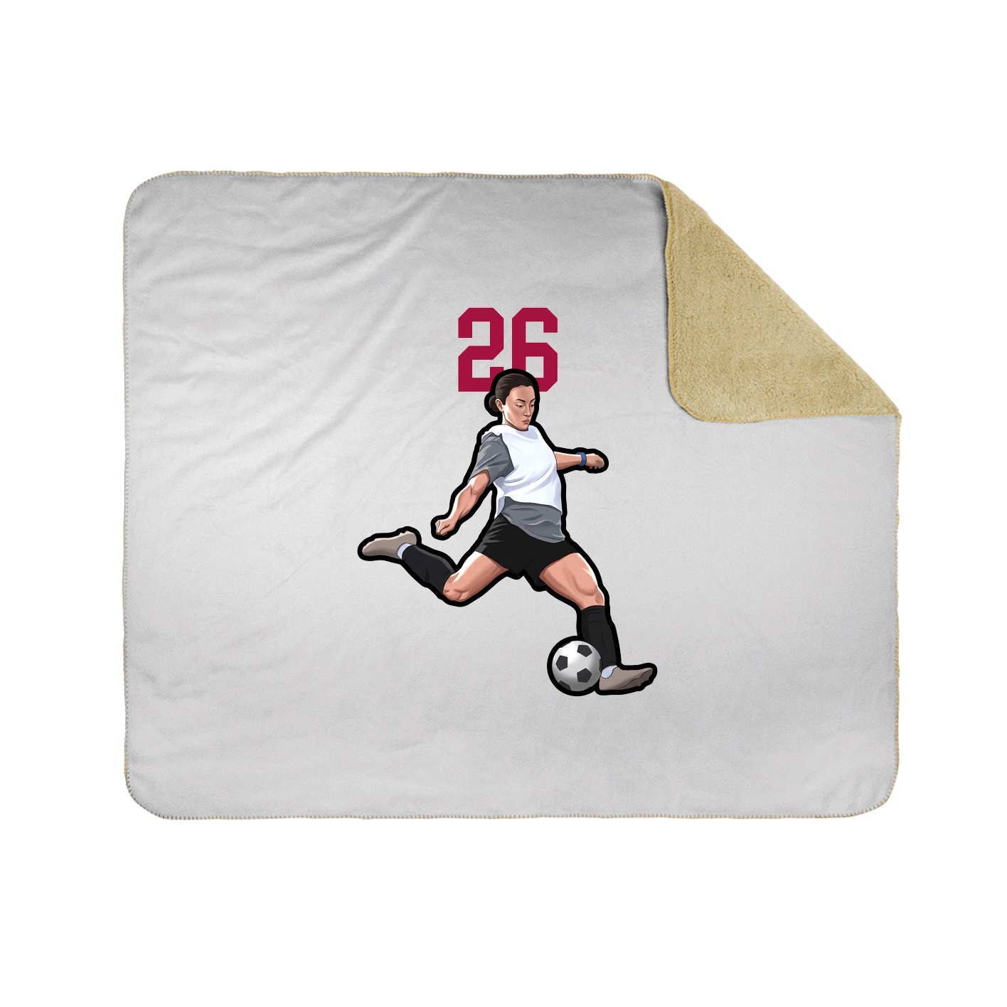 Throw Blanket — Number Top in White