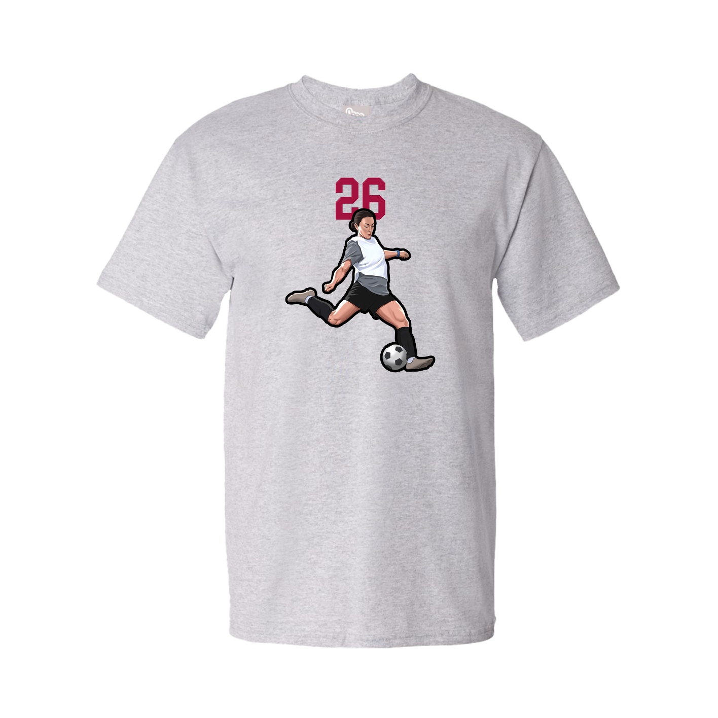 Youth Tee — Number Top in Grey