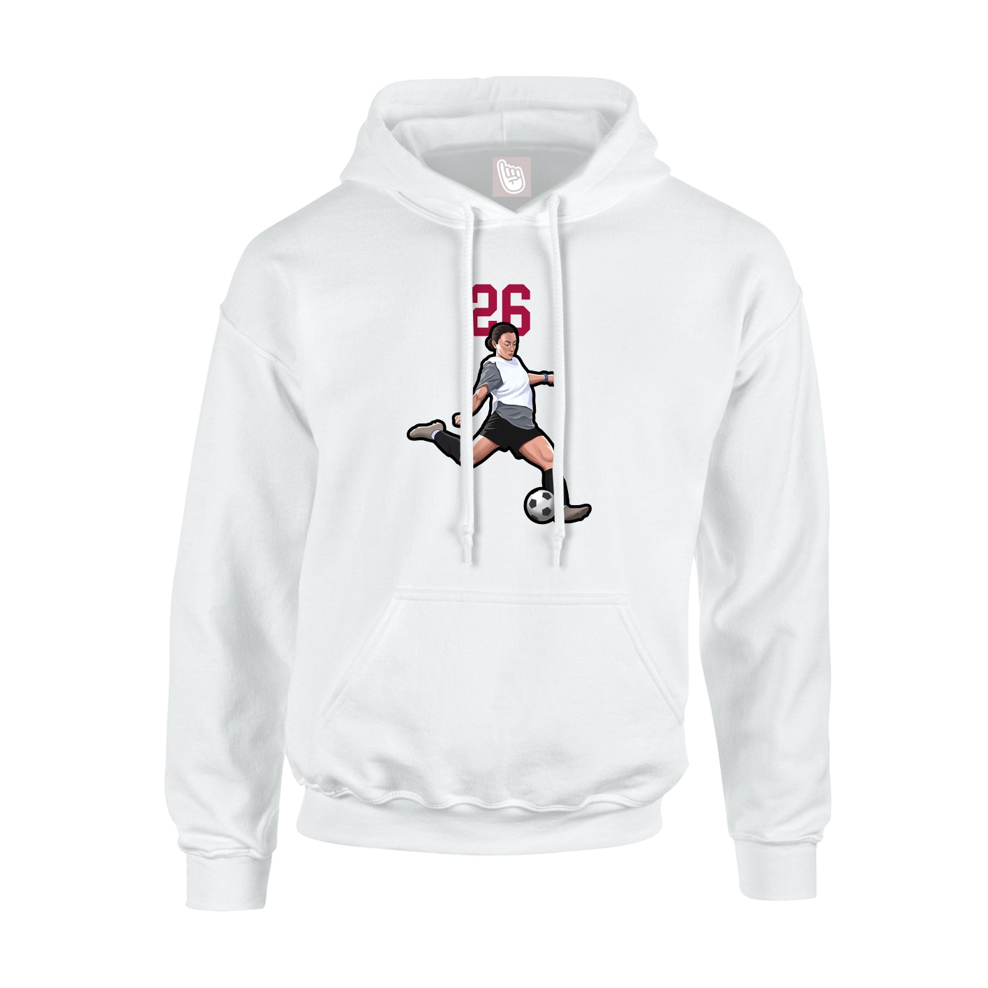 Hoodie — Number Top in White