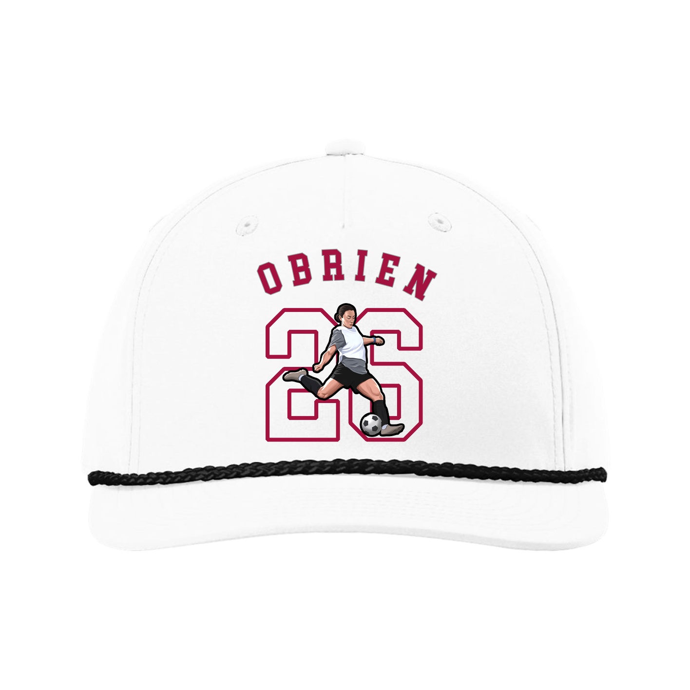 Five-Panel Classic Rope Cap — Shirsey Arch in White
