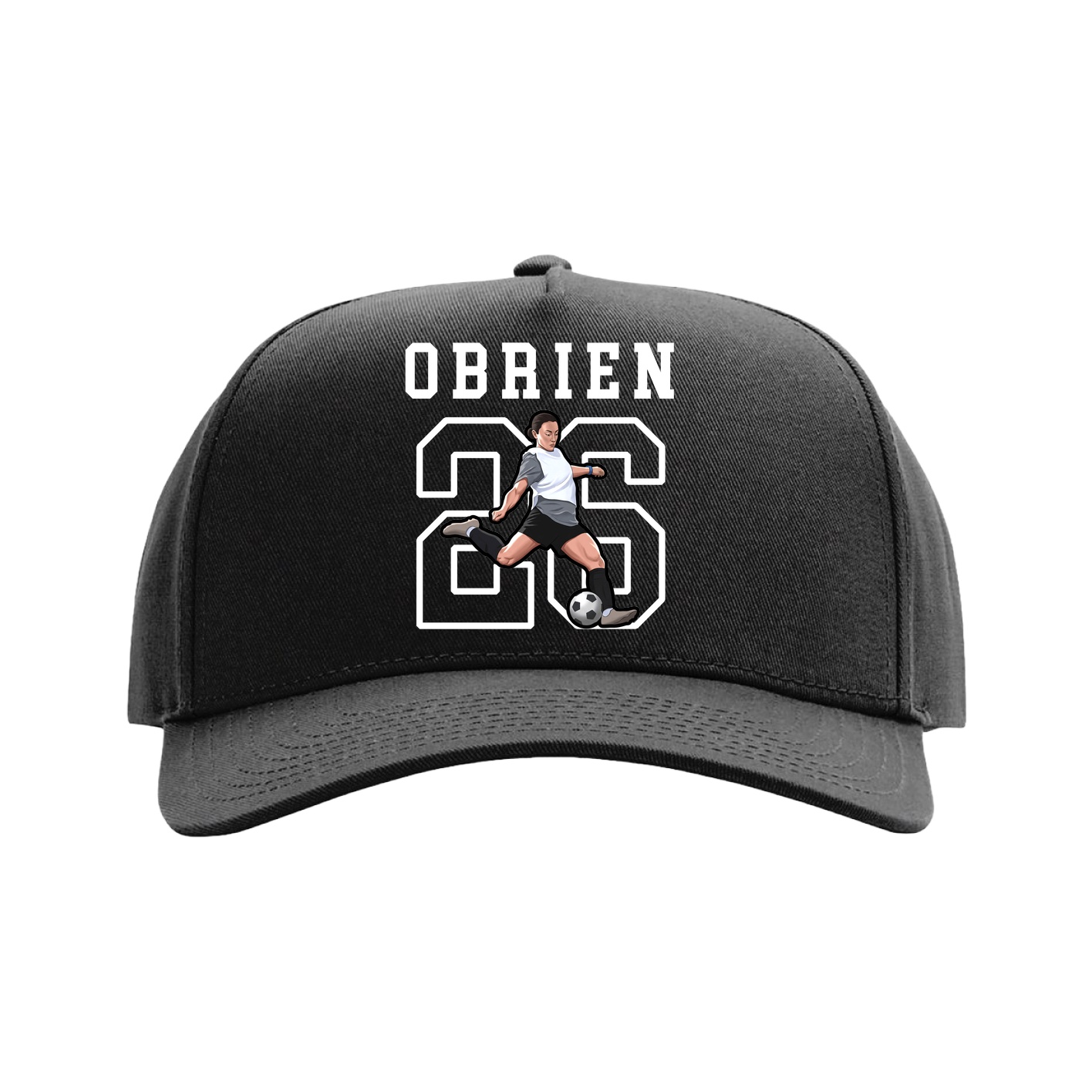 Full Fabric Five-Panel Champ Cap — Shirsey in Black