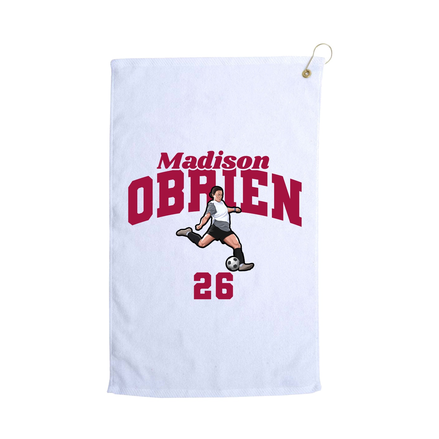 Golf Towel — Signature Arch in White
