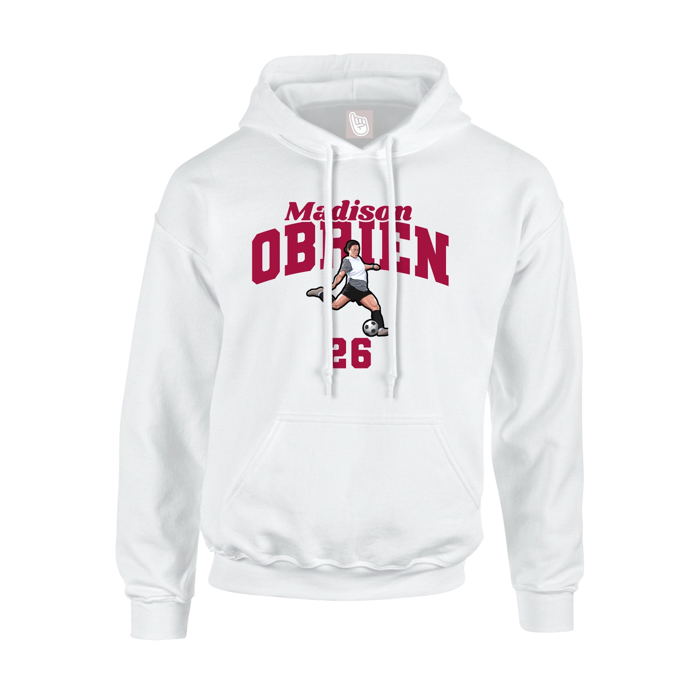 Hoodie — Signature Arch in White