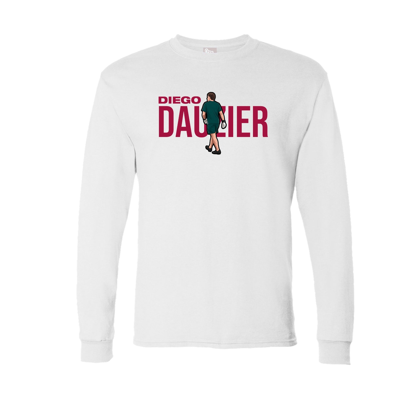 Long Sleeve Tee — Player Name in White