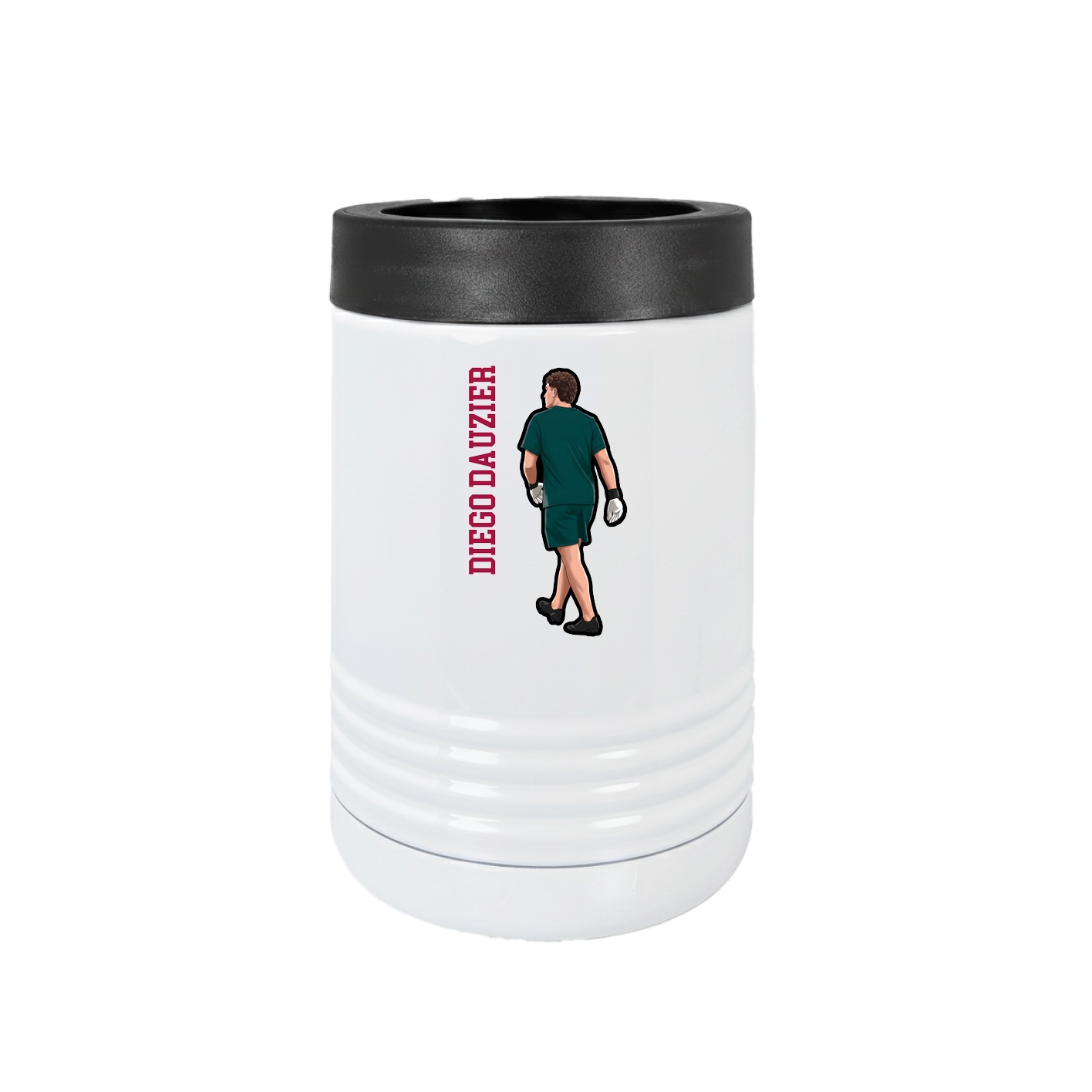 Beverage Holder — Name Vertical in White
