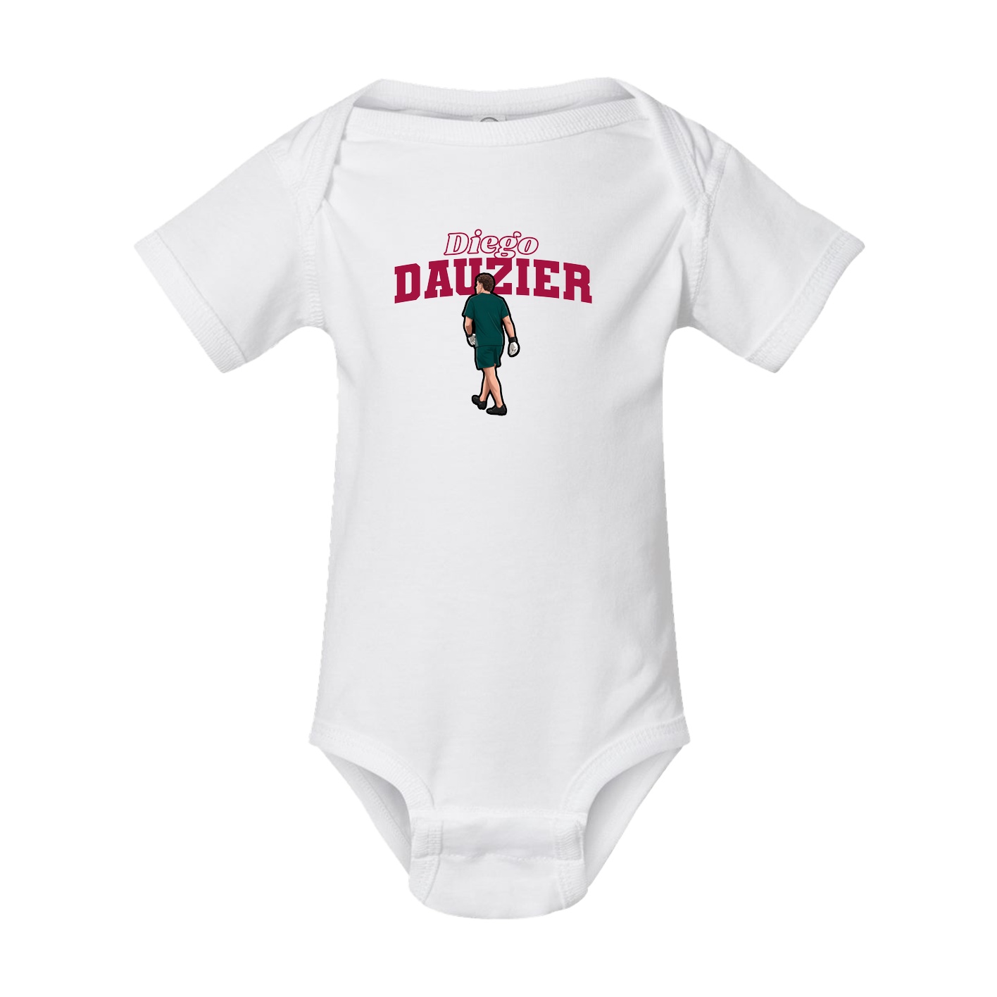 Baby Onesie — Name Arch in White