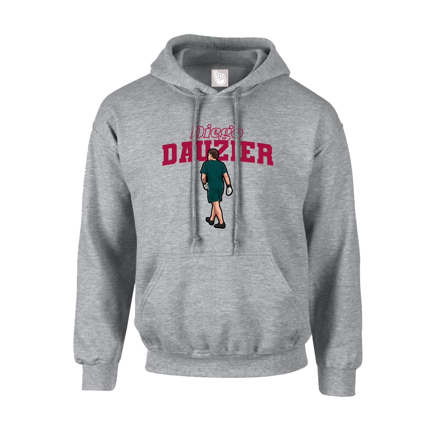 Hoodie — Name Arch in Grey