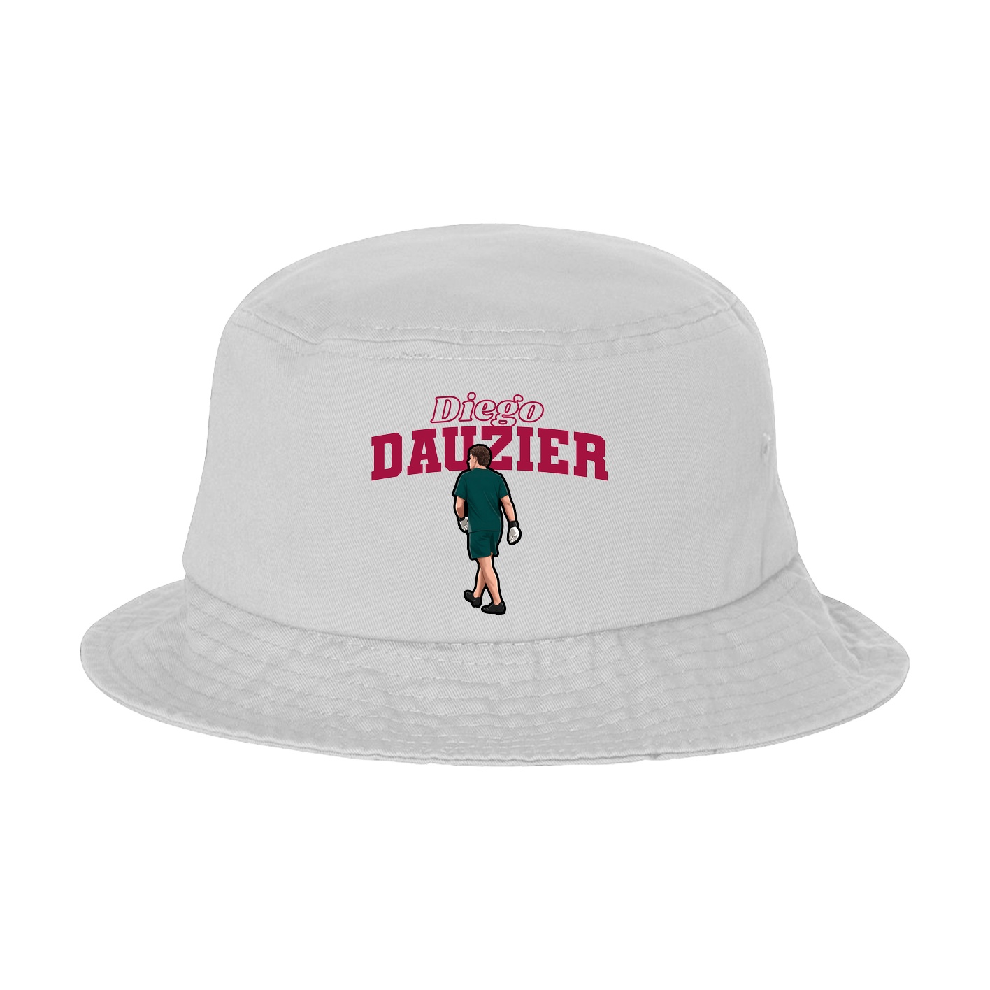 Bucket Cap — Name Arch in White