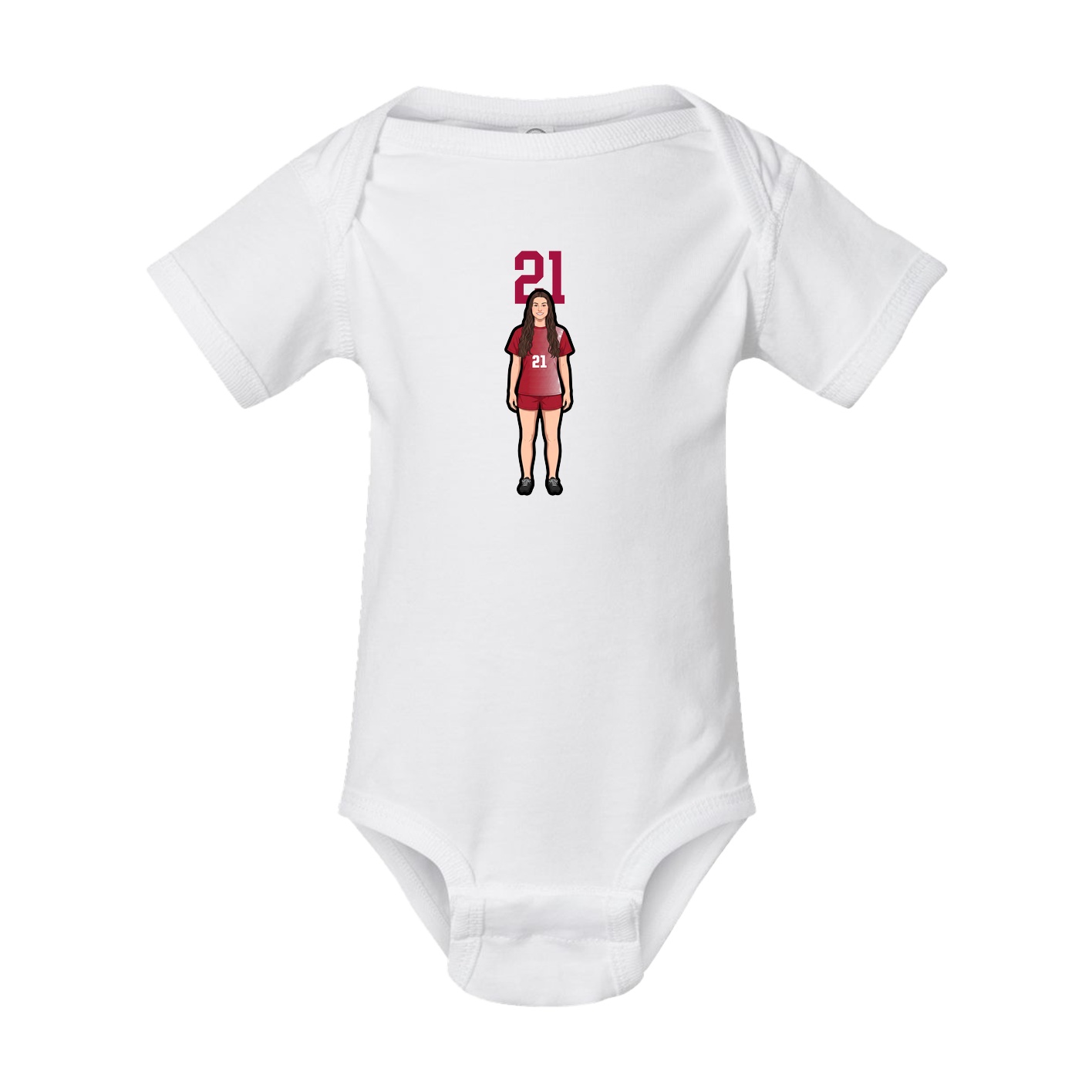 Baby Onesie — Number Top in White