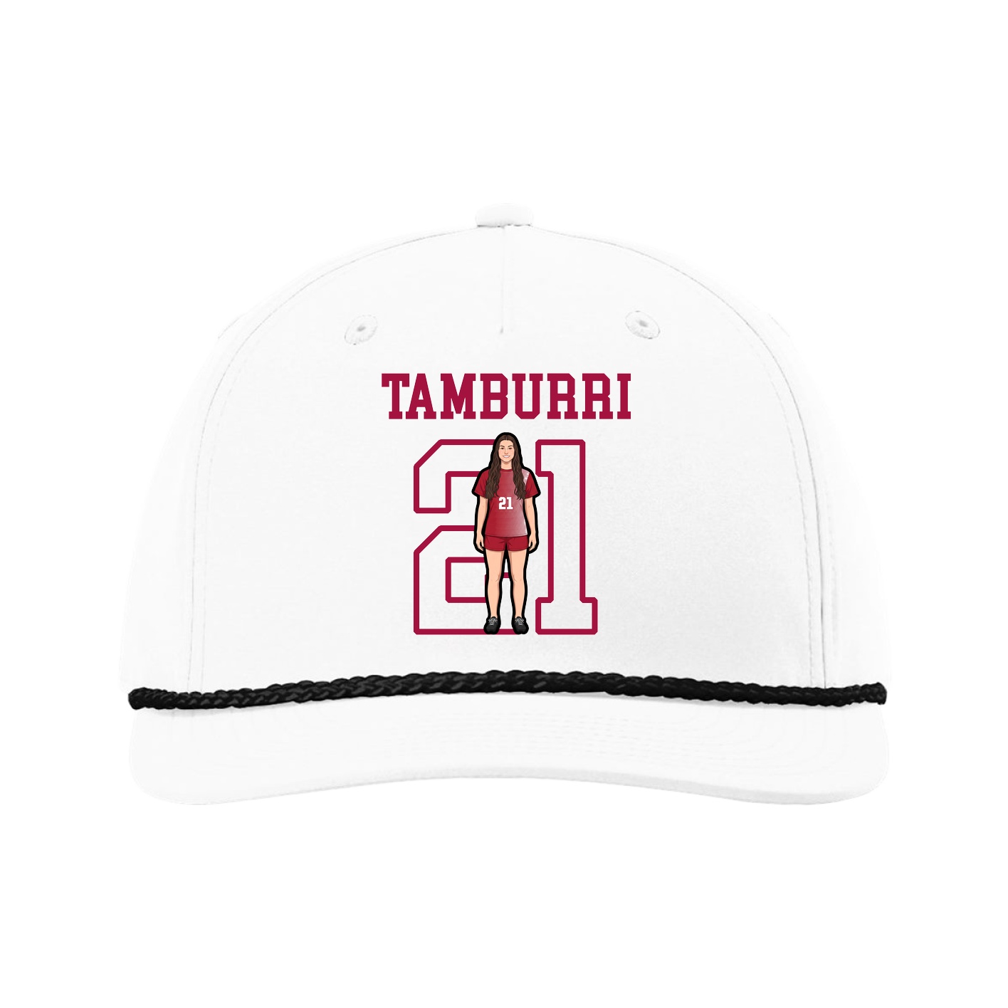 Five-Panel Classic Rope Cap — Shirsey in White
