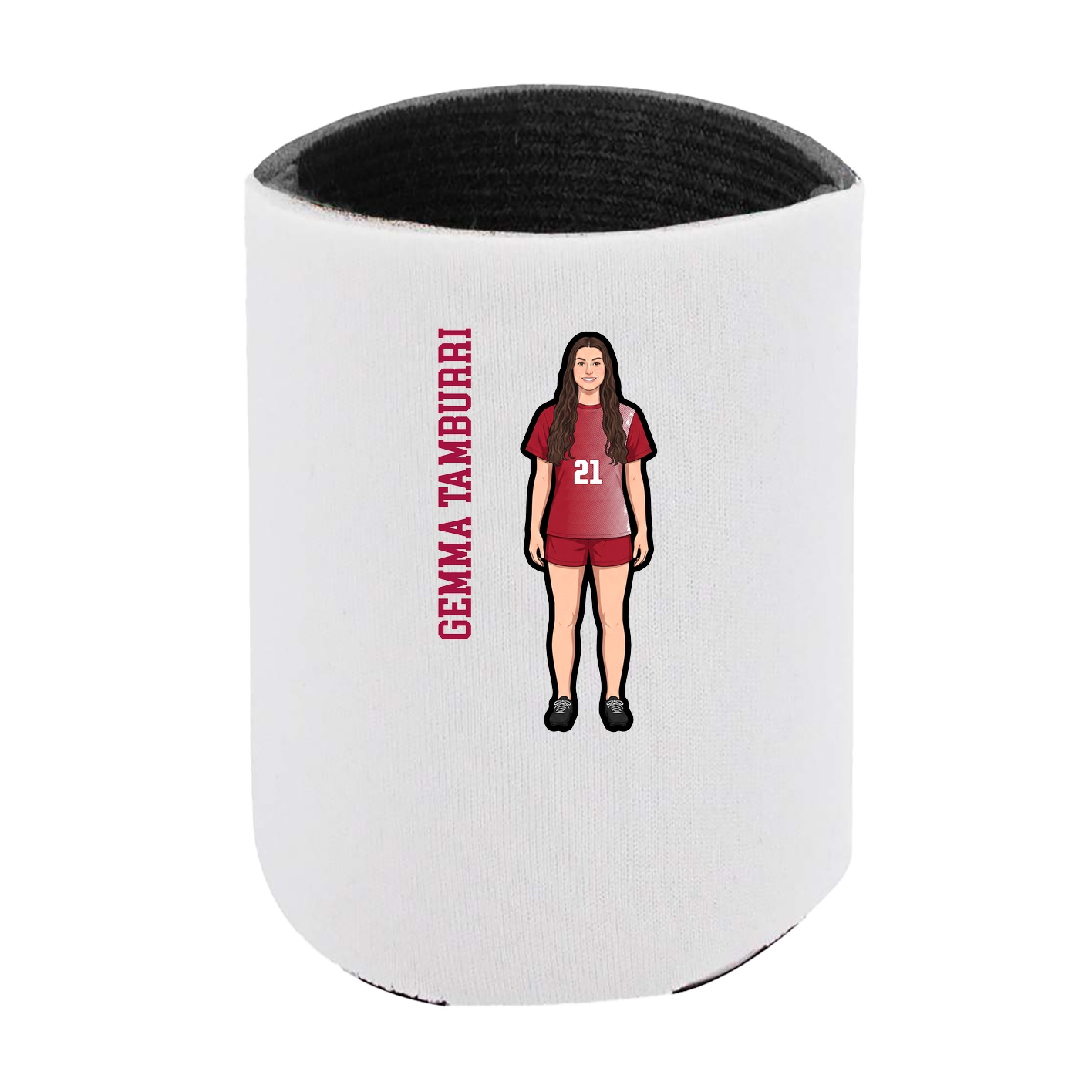 Can Holder — Name Vertical in White