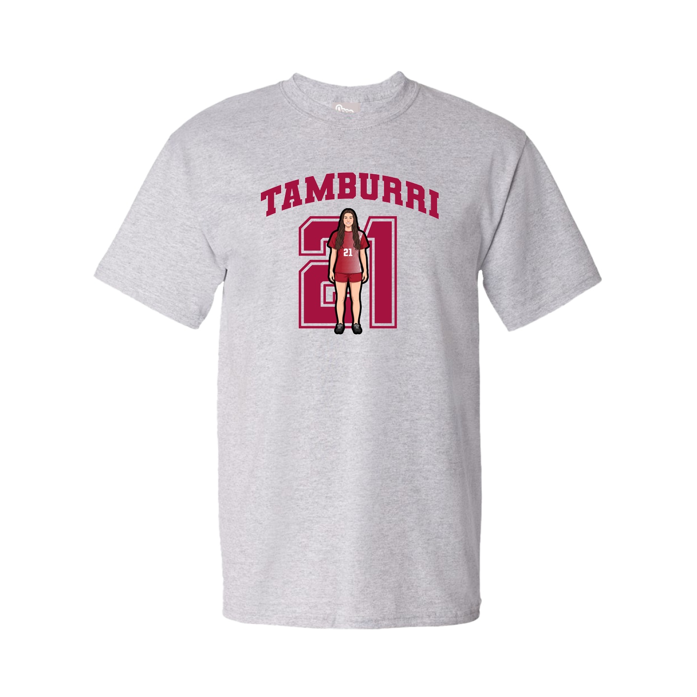 Youth Tee — Number in Grey