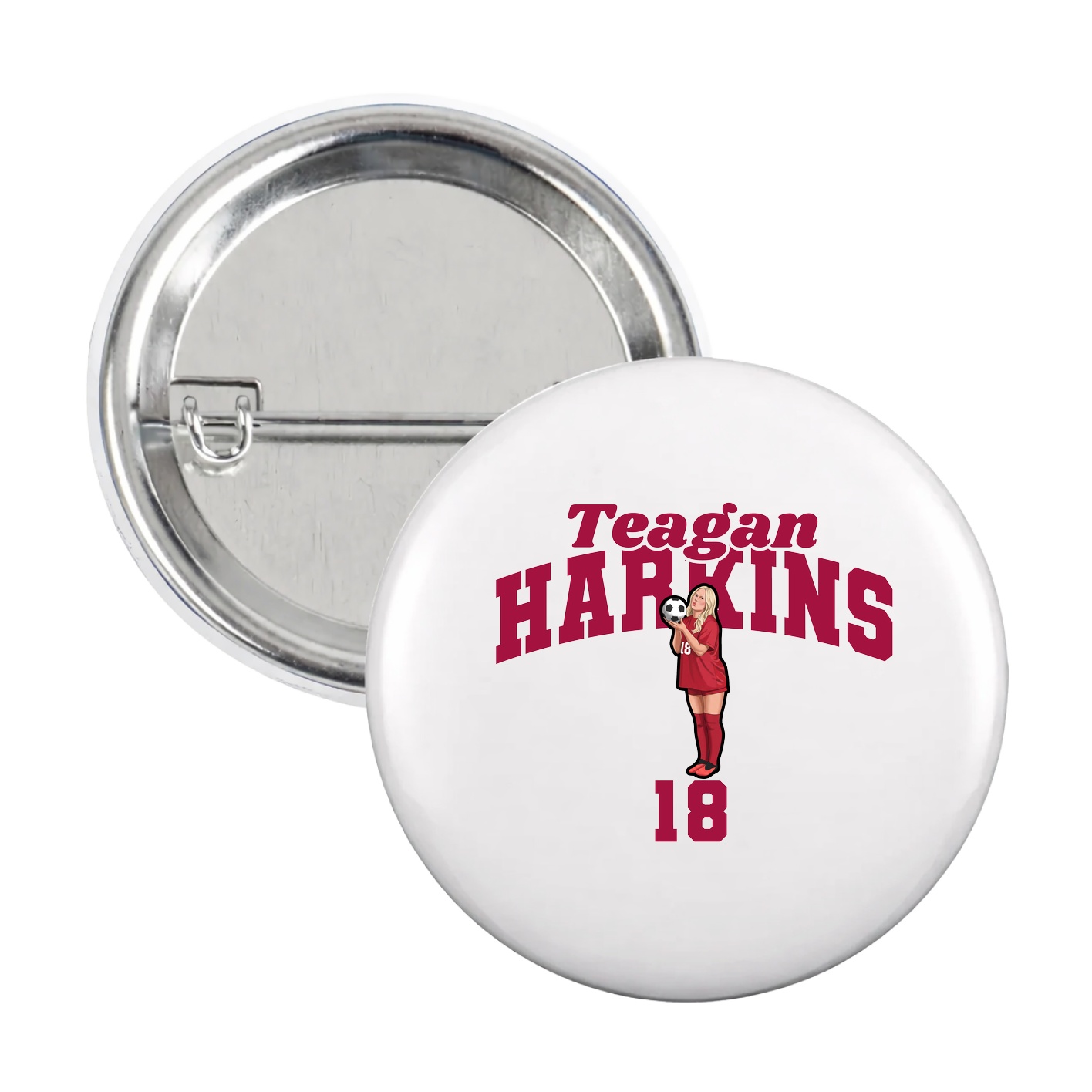 Game Day Button — Signature Arch in White