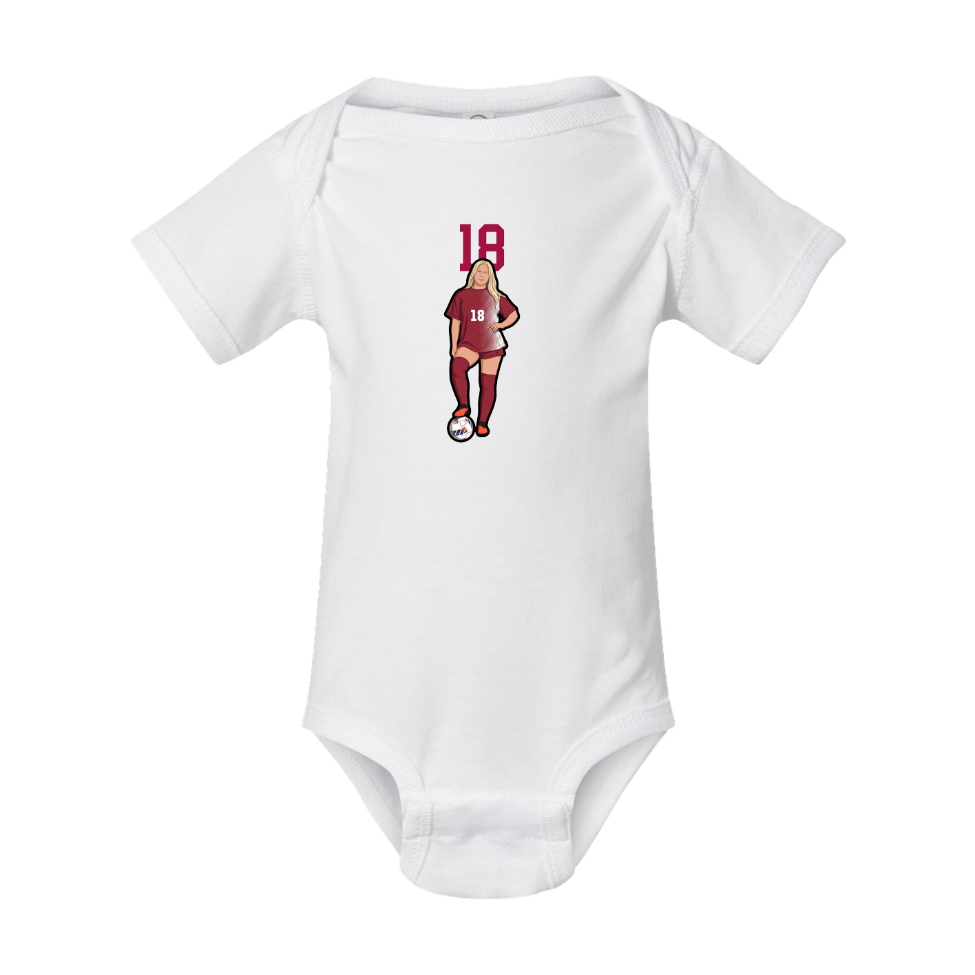 Baby Onesie — Number Top in White