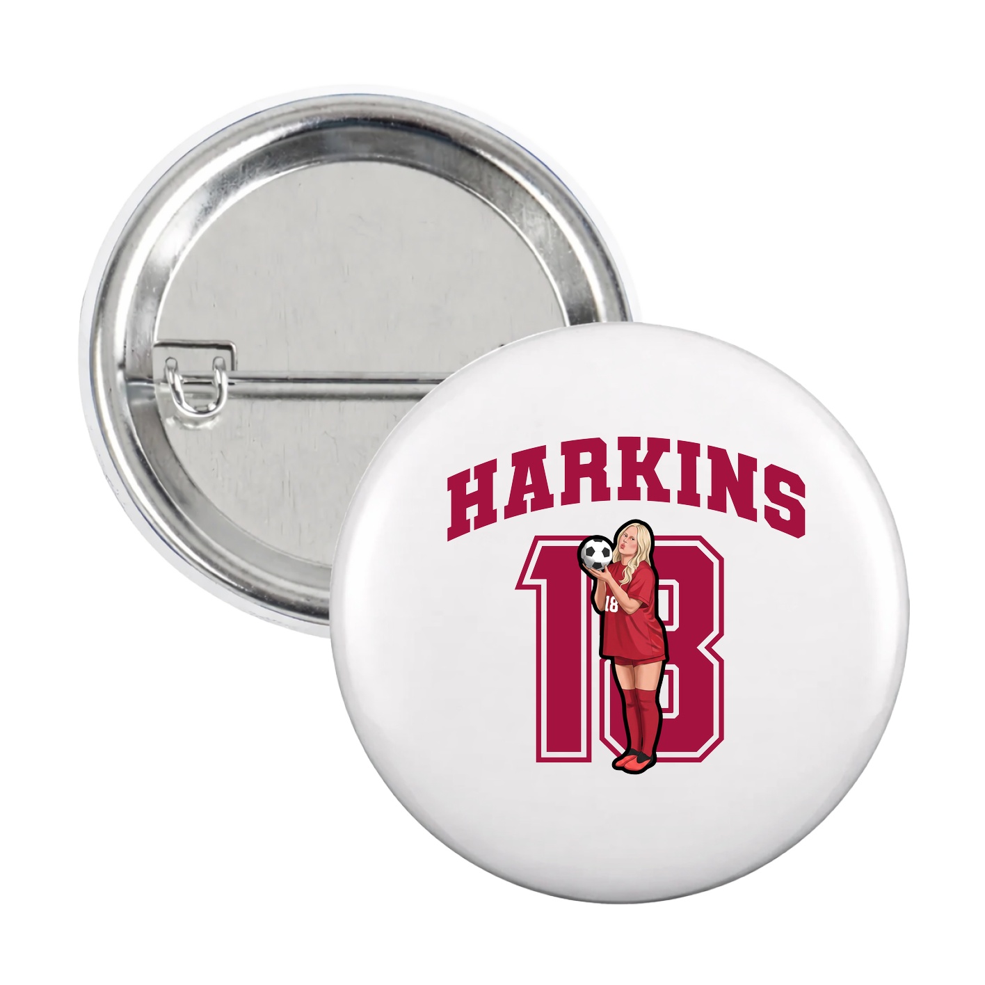 Game Day Button — Number in White