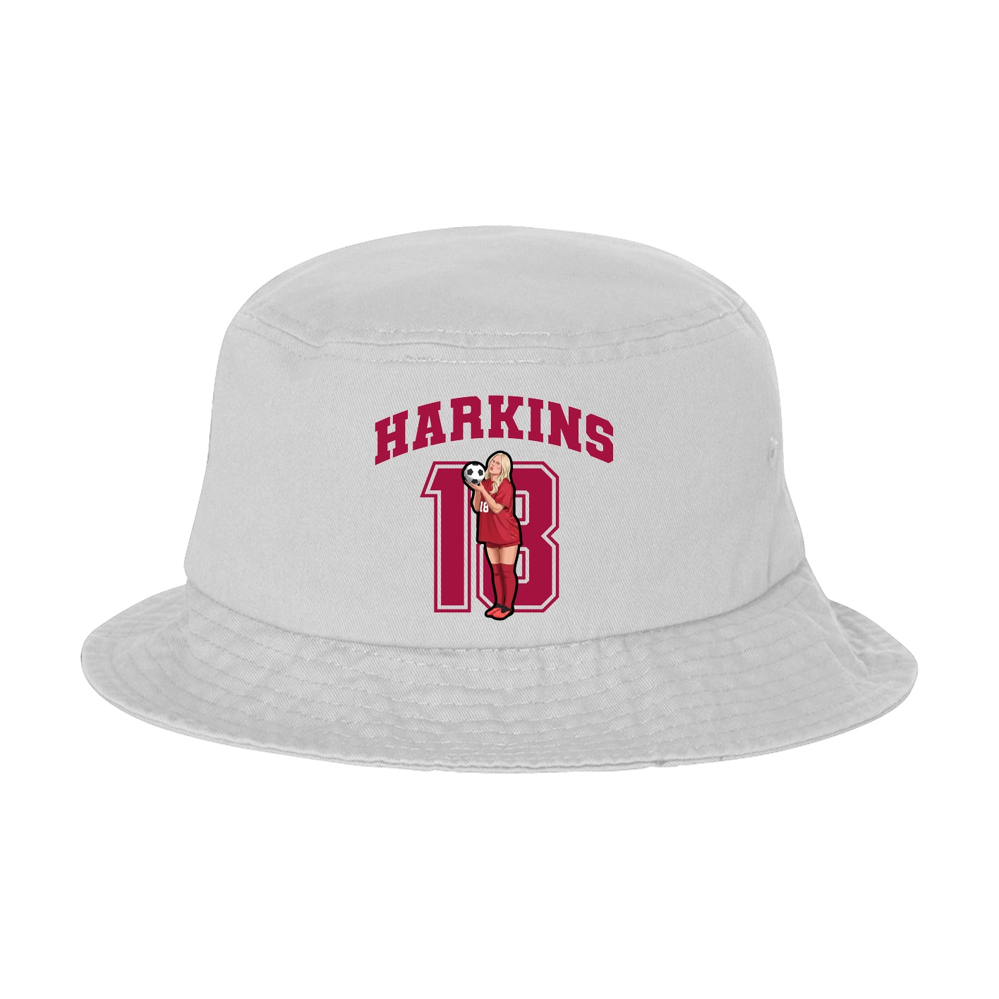 Bucket Cap — Number in White