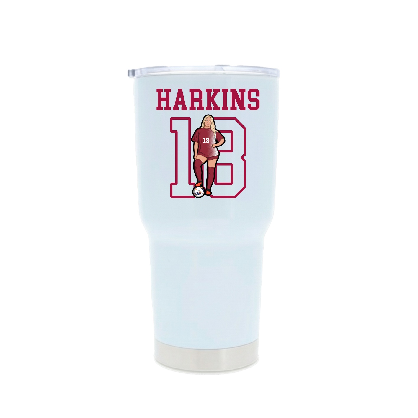 30oz Stainless Steel Tumbler — Shirsey in White