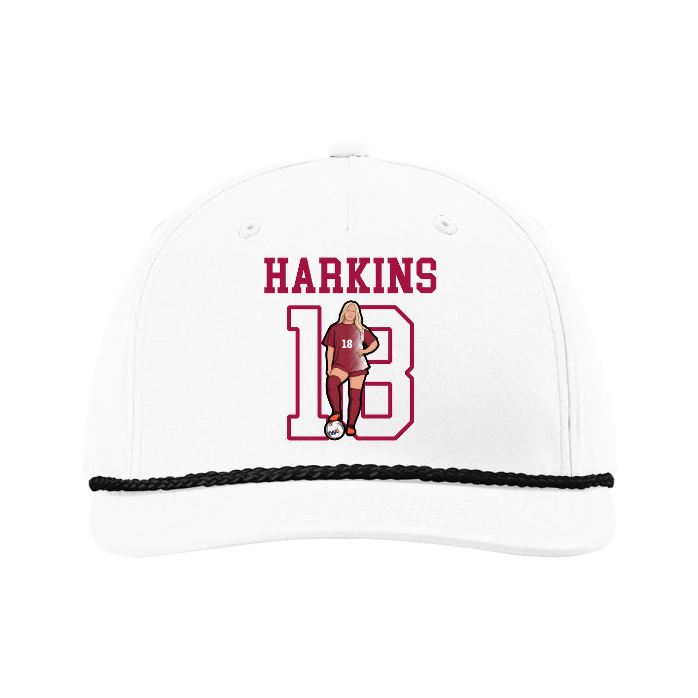 Five-Panel Classic Rope Cap — Shirsey in White