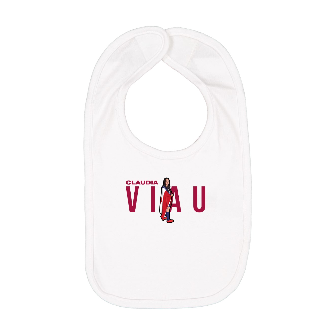 Infant Bib — Player Name in White