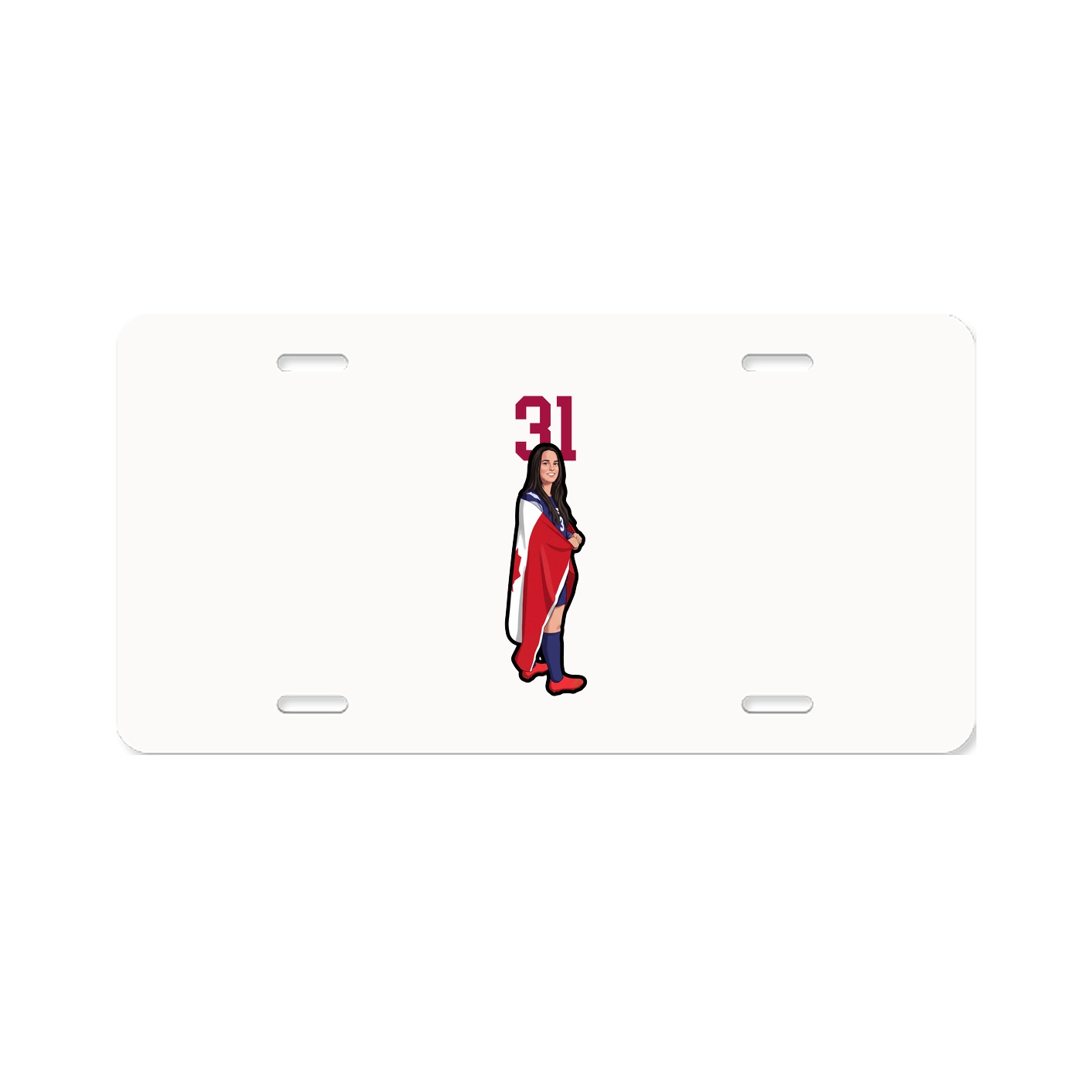 License Plate — Number Top in Classic
