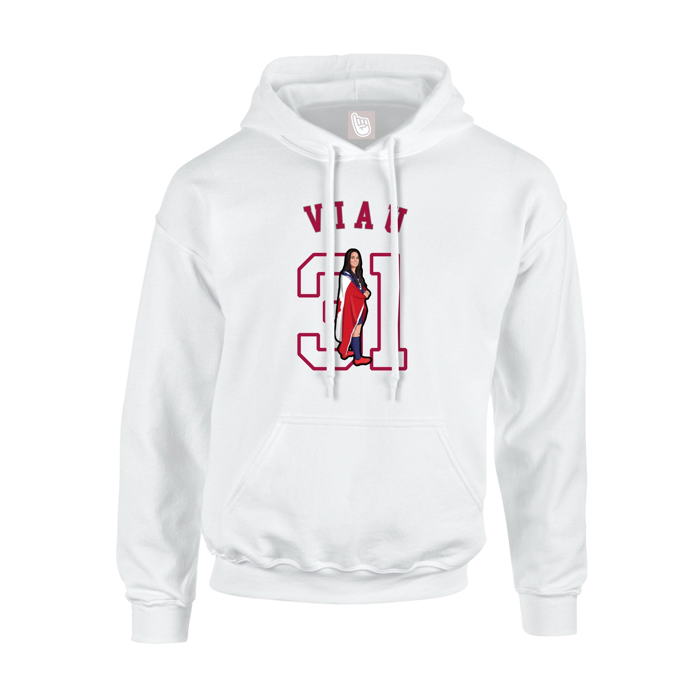 Youth Hoodie — Shirsey Arch in White