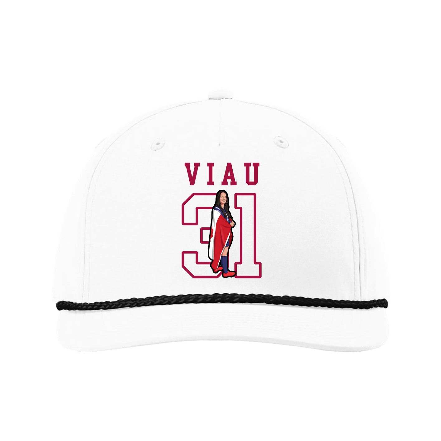 Five-Panel Classic Rope Cap — Shirsey in White