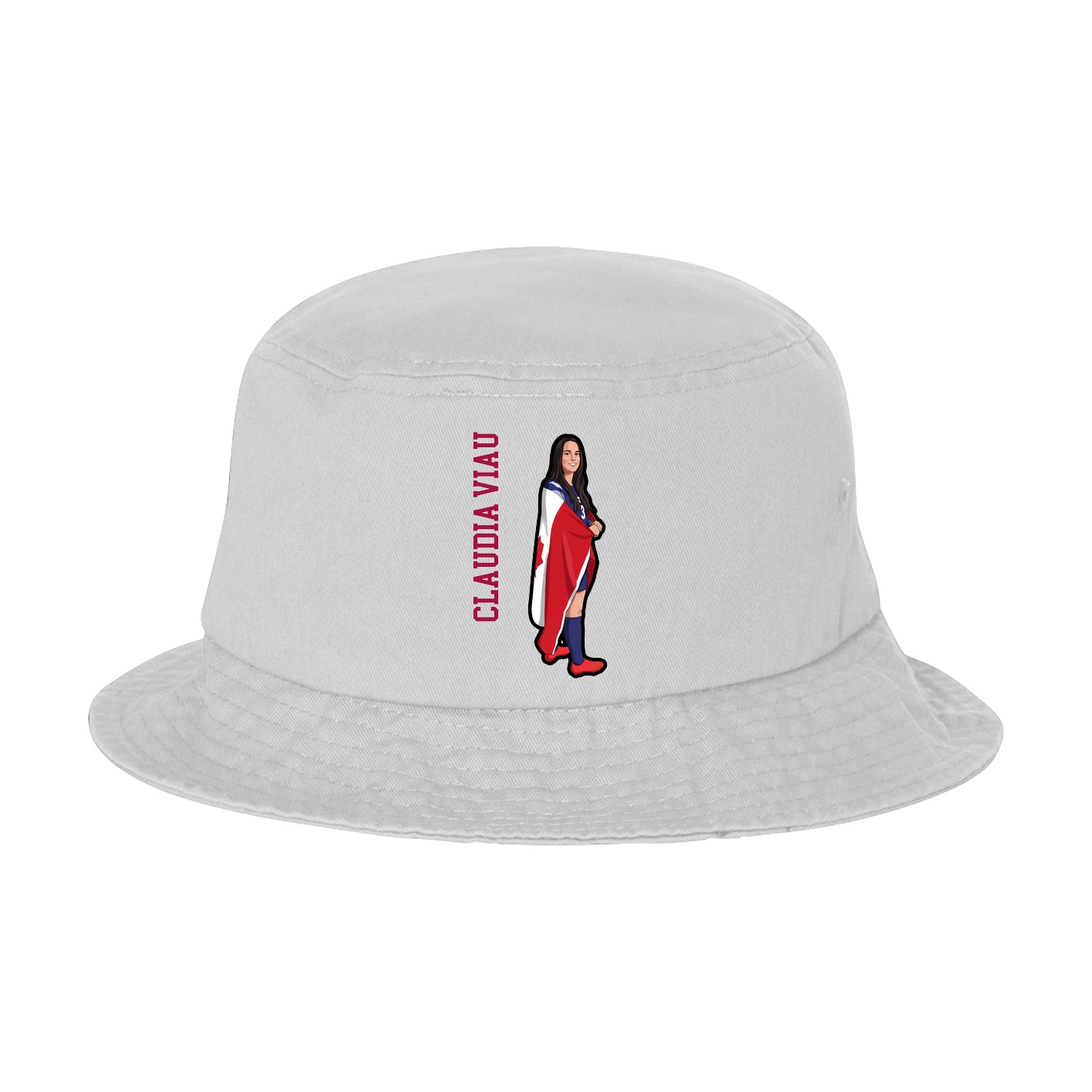 Bucket Cap — Name Vertical in White