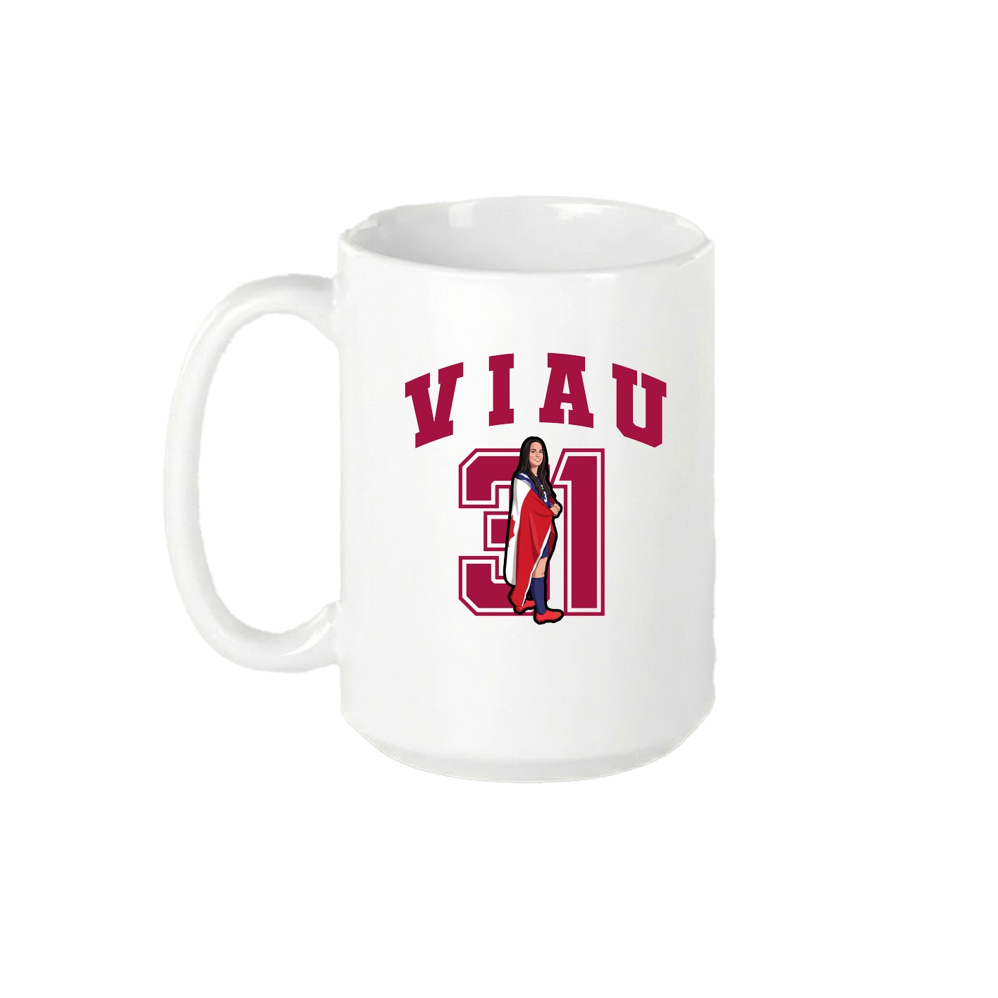15oz Coffee Mug — Number in White