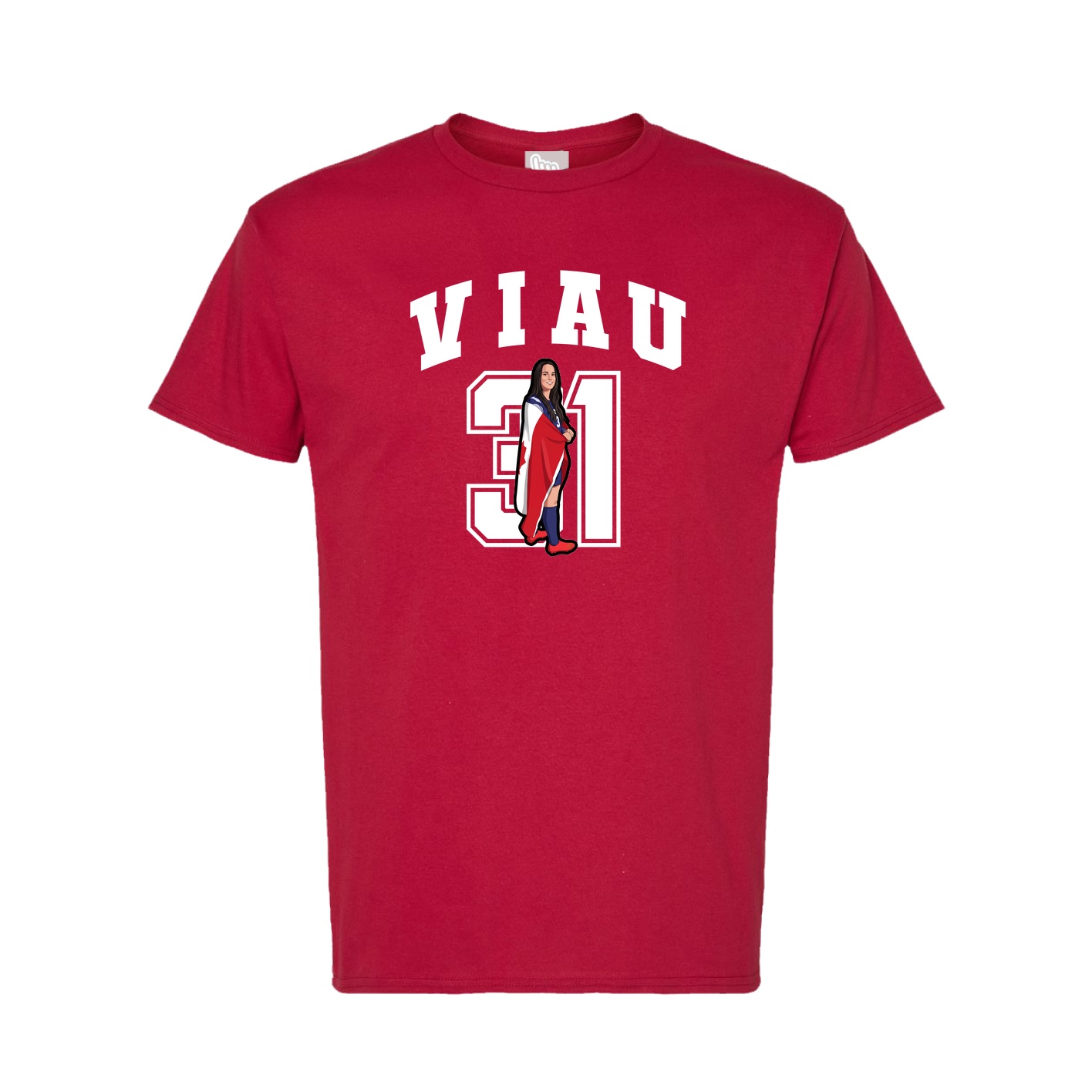 Tee — Number in Crimson