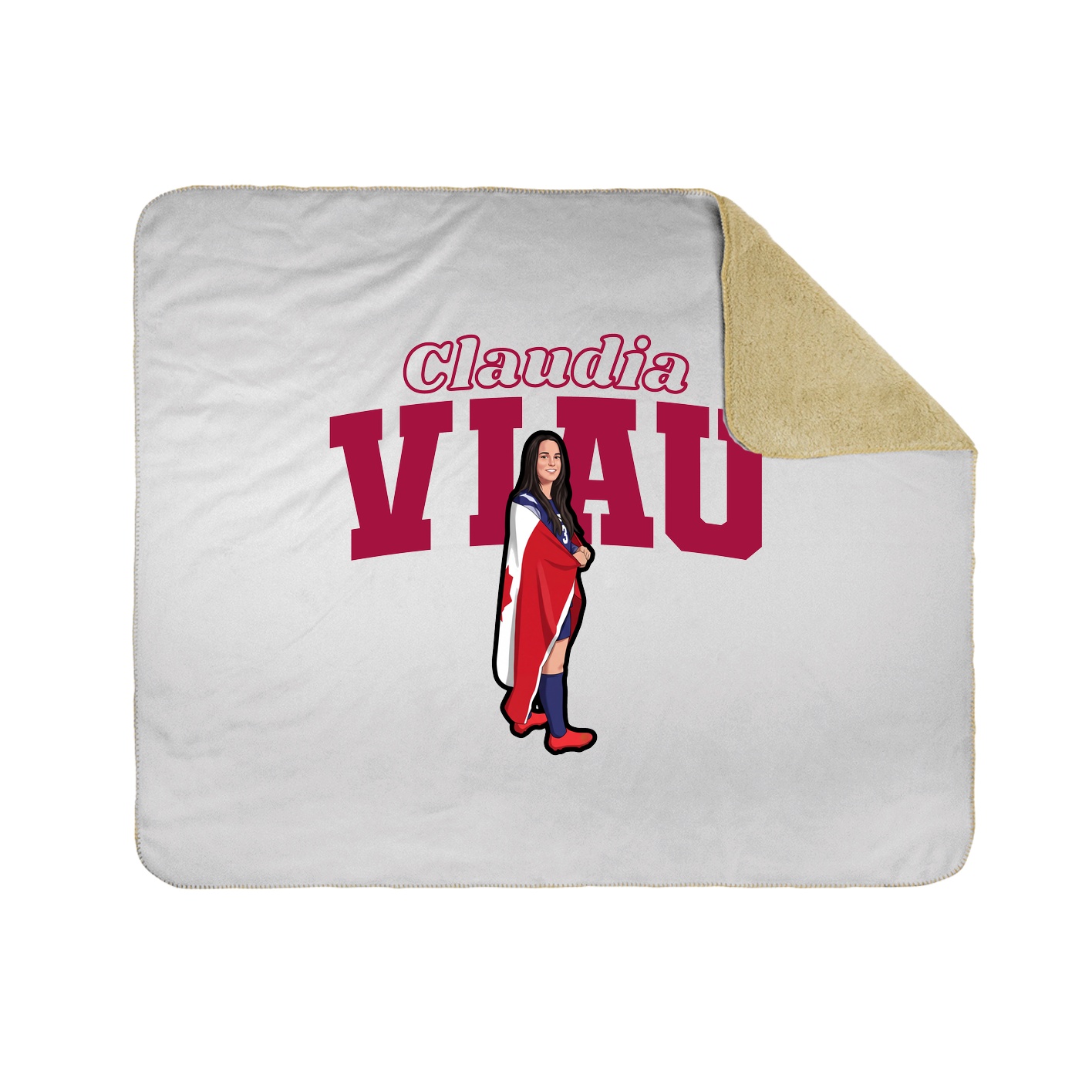 Throw Blanket — Name Arch in White