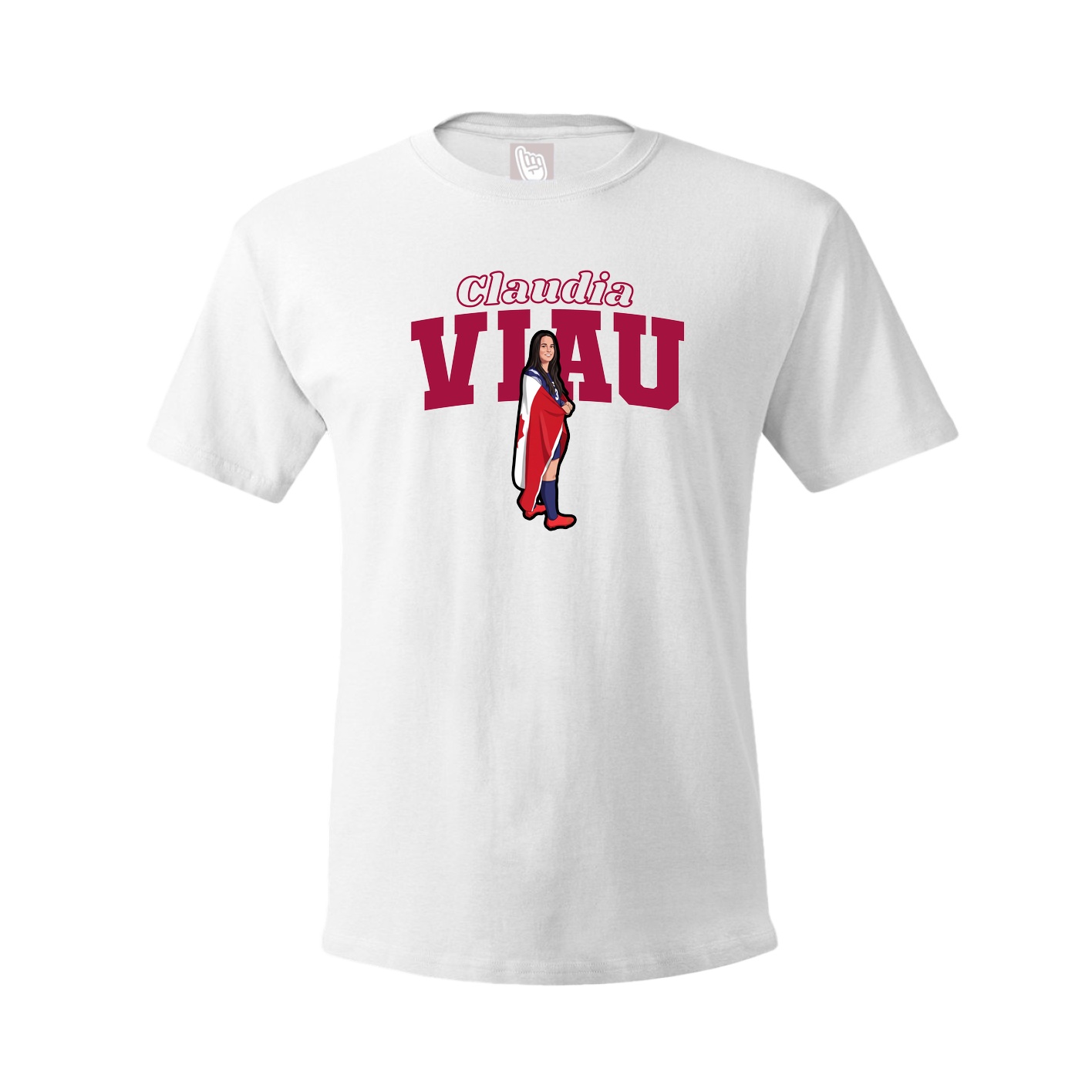 Youth Tee — Name Arch in White