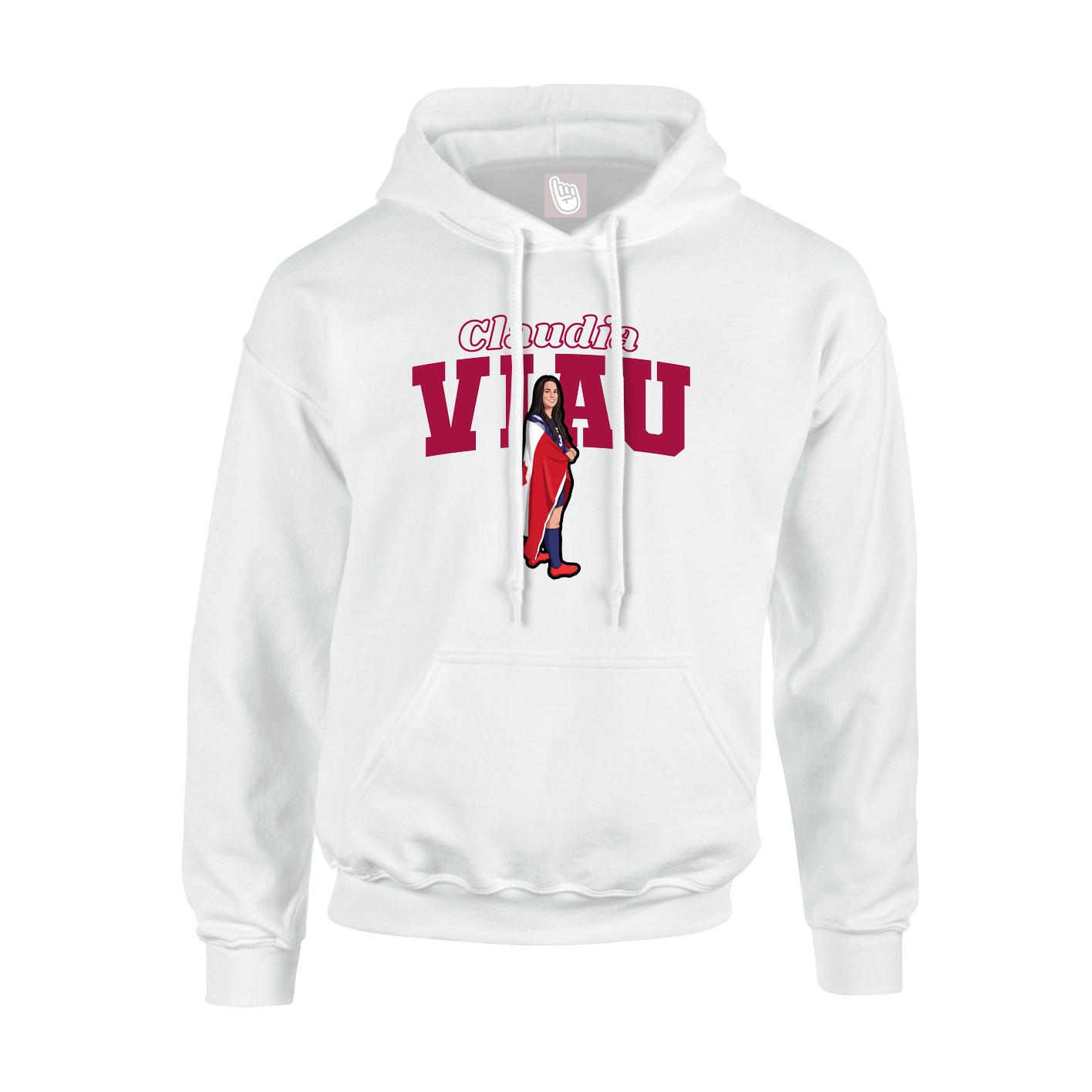 Hoodie — Name Arch in White