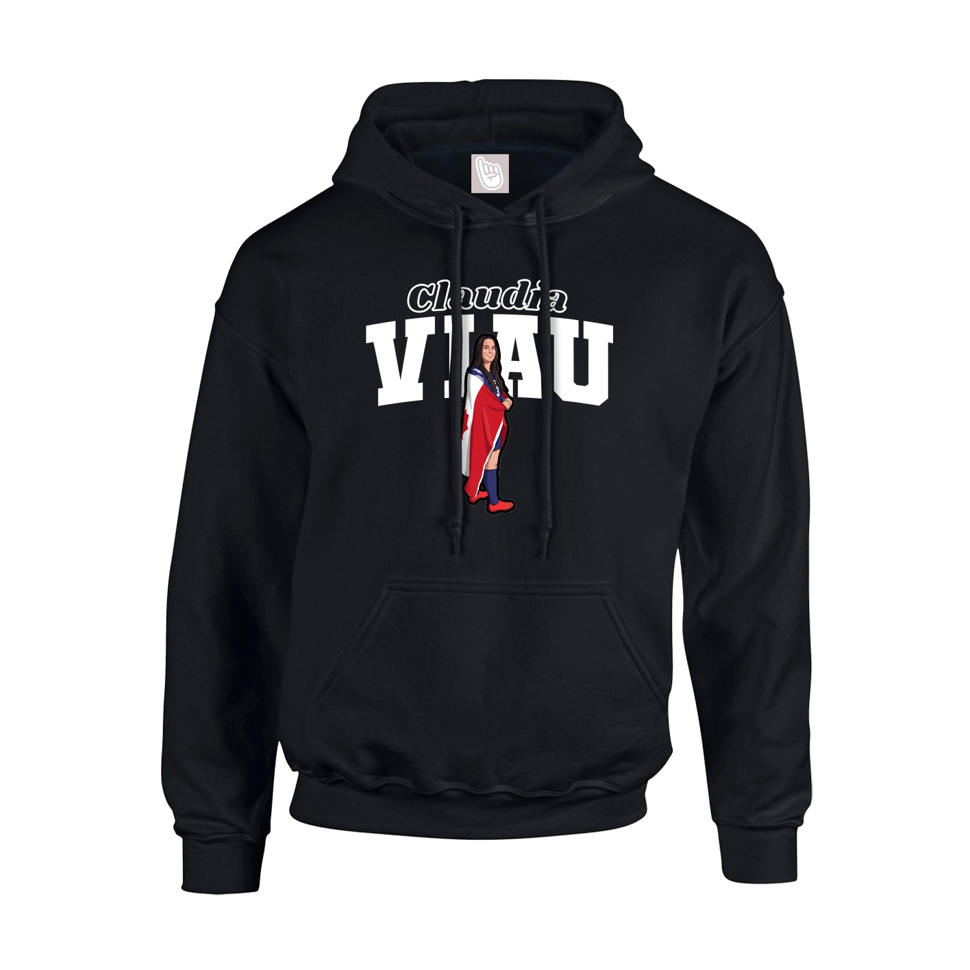 Youth Hoodie — Name Arch in Black